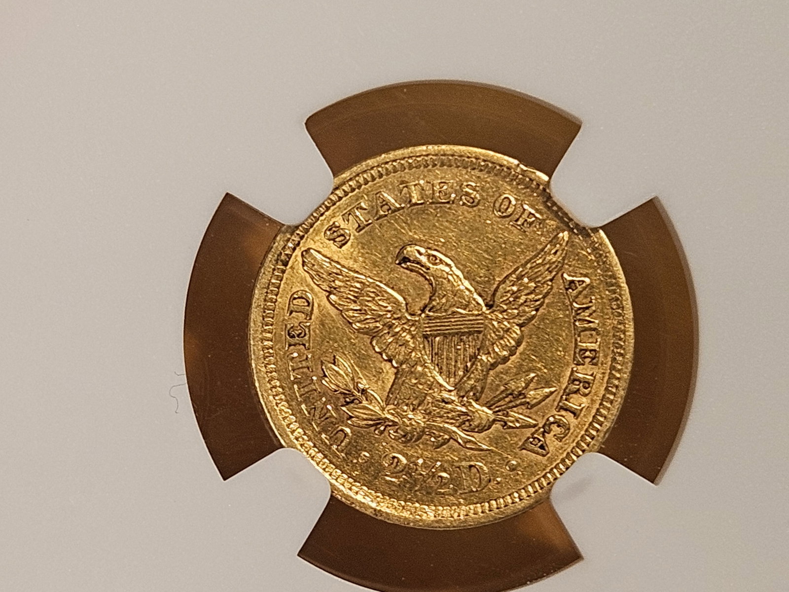 GOLD! NGC 1854 Gold Dollar in Brilliant About Uncirculated plus - details - 5