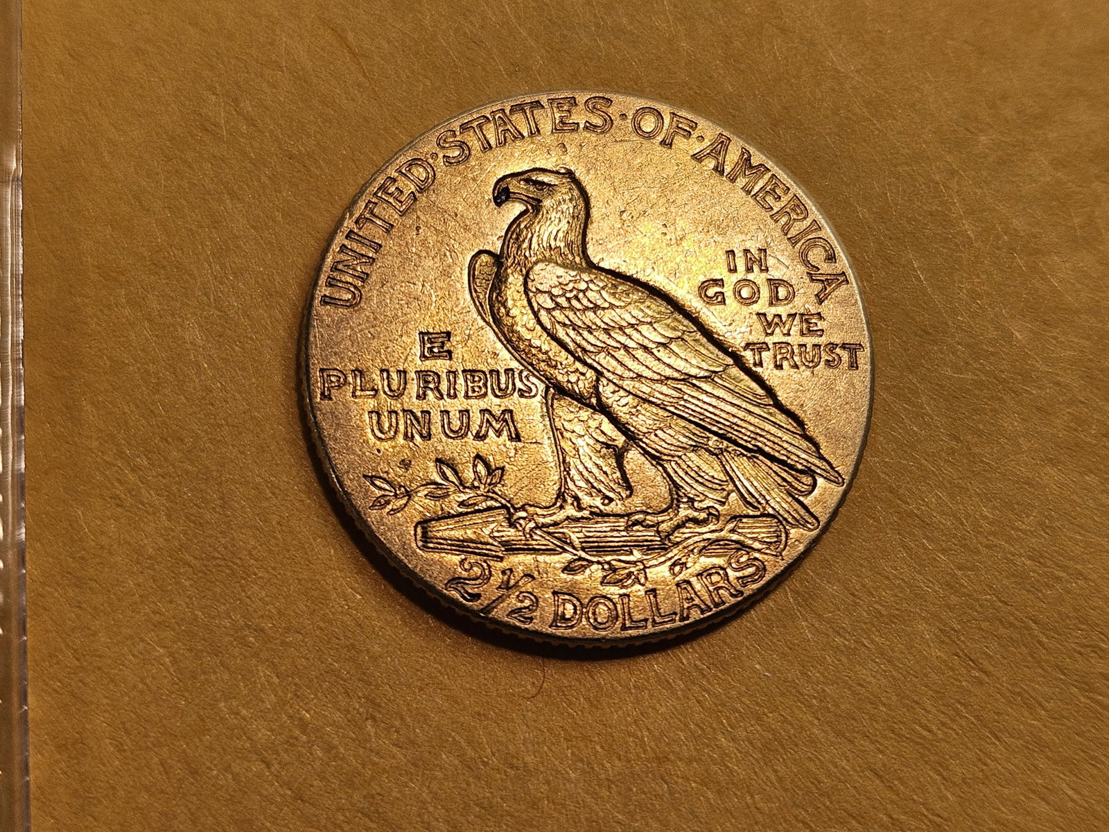 GOLD! Brilliant About Uncirculated 1915 Gold Indian Head $2.5 Dollars - 3