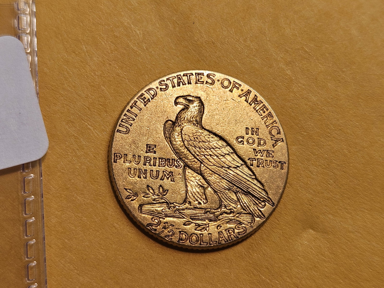 GOLD! Brilliant About Uncirculated 1912 Gold Indian Head $2.5 Dollars - 3