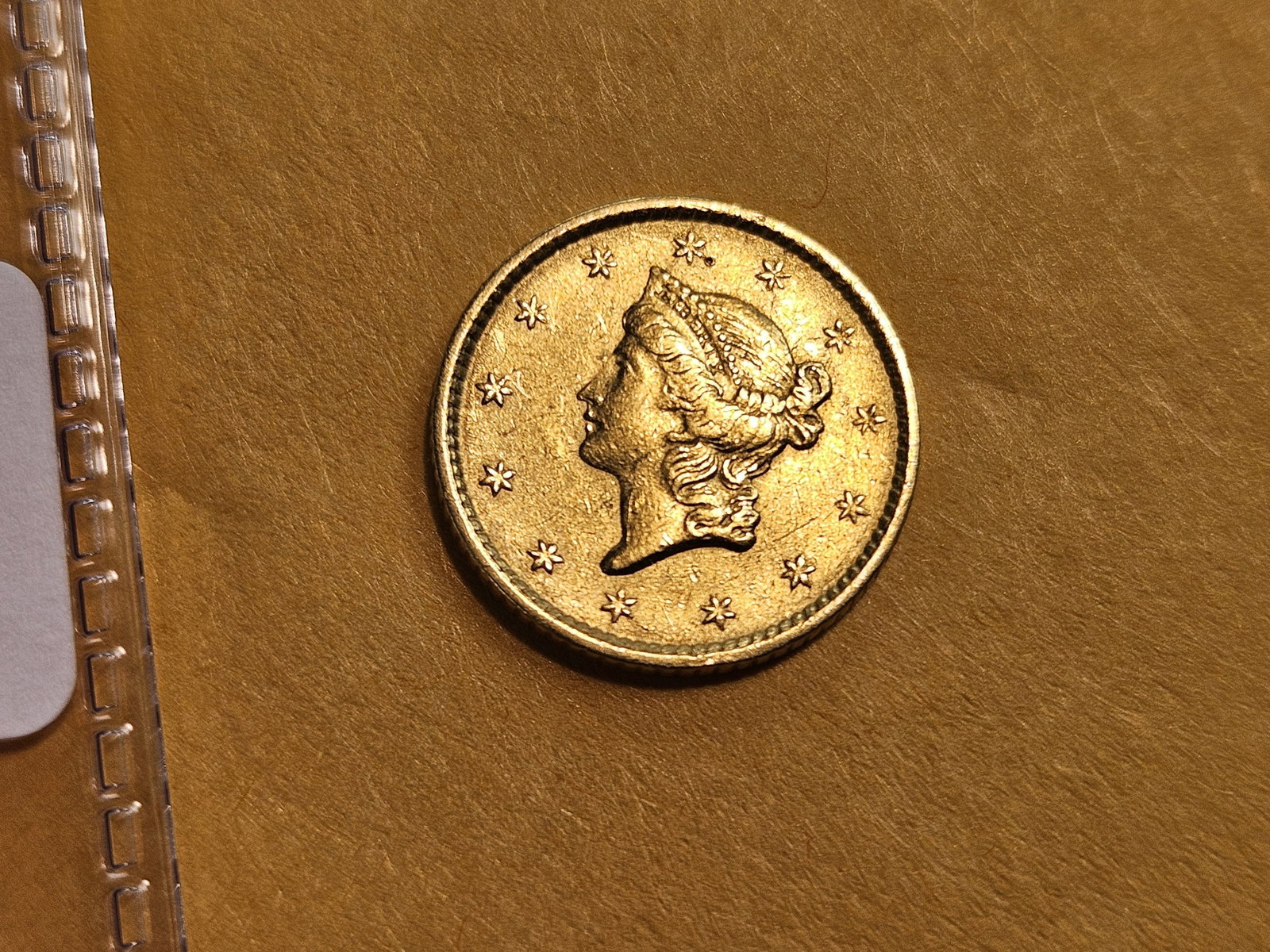 GOLD! Brilliant 1852 Gold Dollar: Ex-jewelry