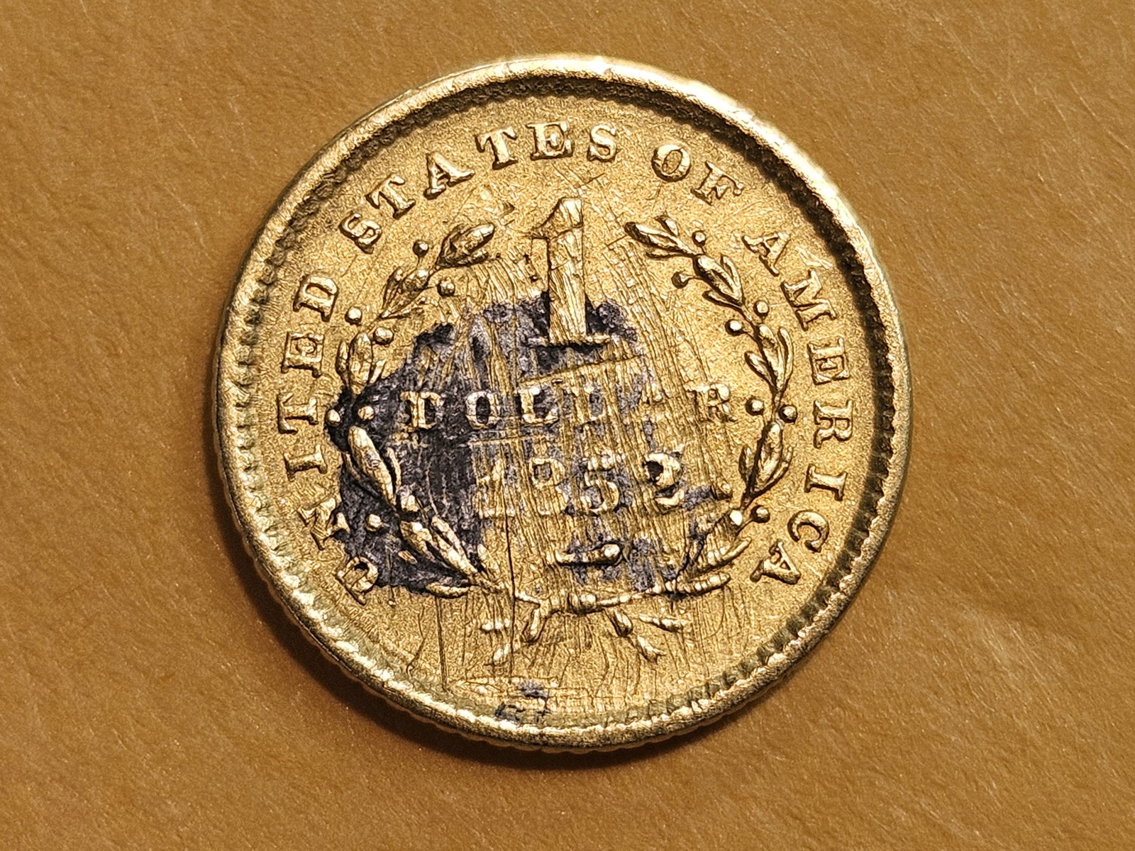 GOLD! Brilliant 1852 Gold Dollar - 3