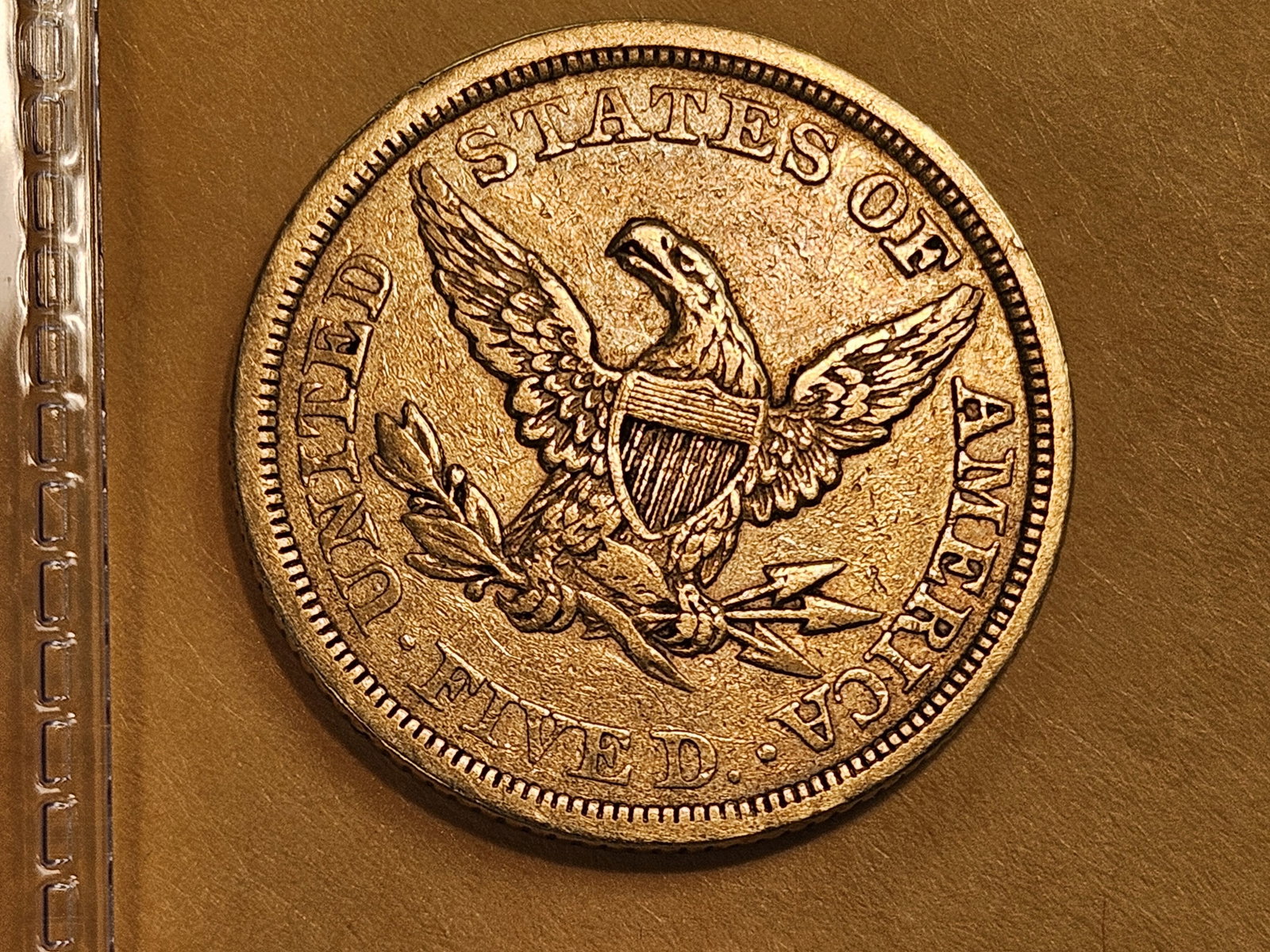 GOLD! Bright 1852 Liberty Head Gold Five Dollar Half-Eagle - 3