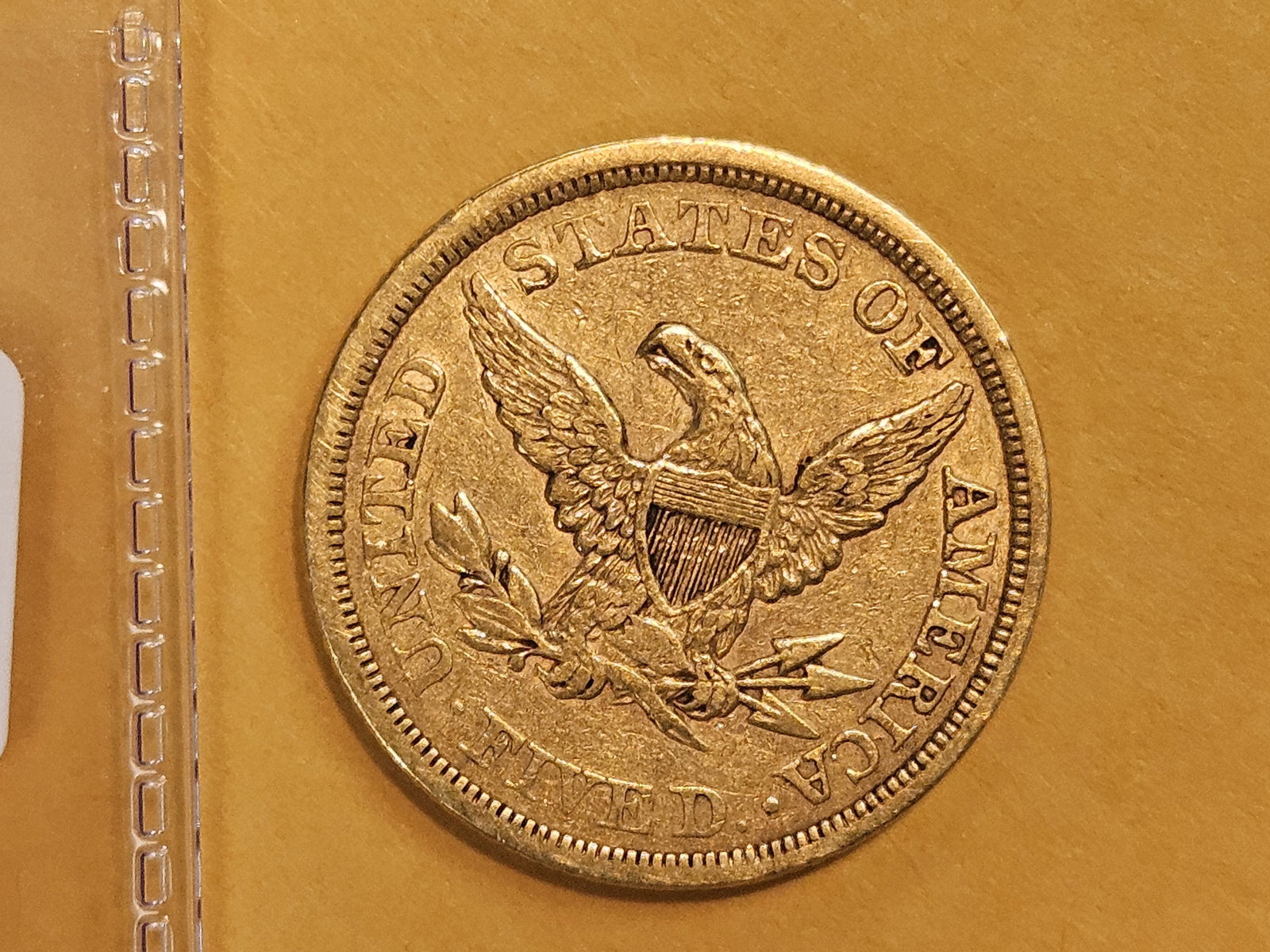 GOLD! Bright 1852 Liberty Head Gold Five Dollar Half-Eagle - 4