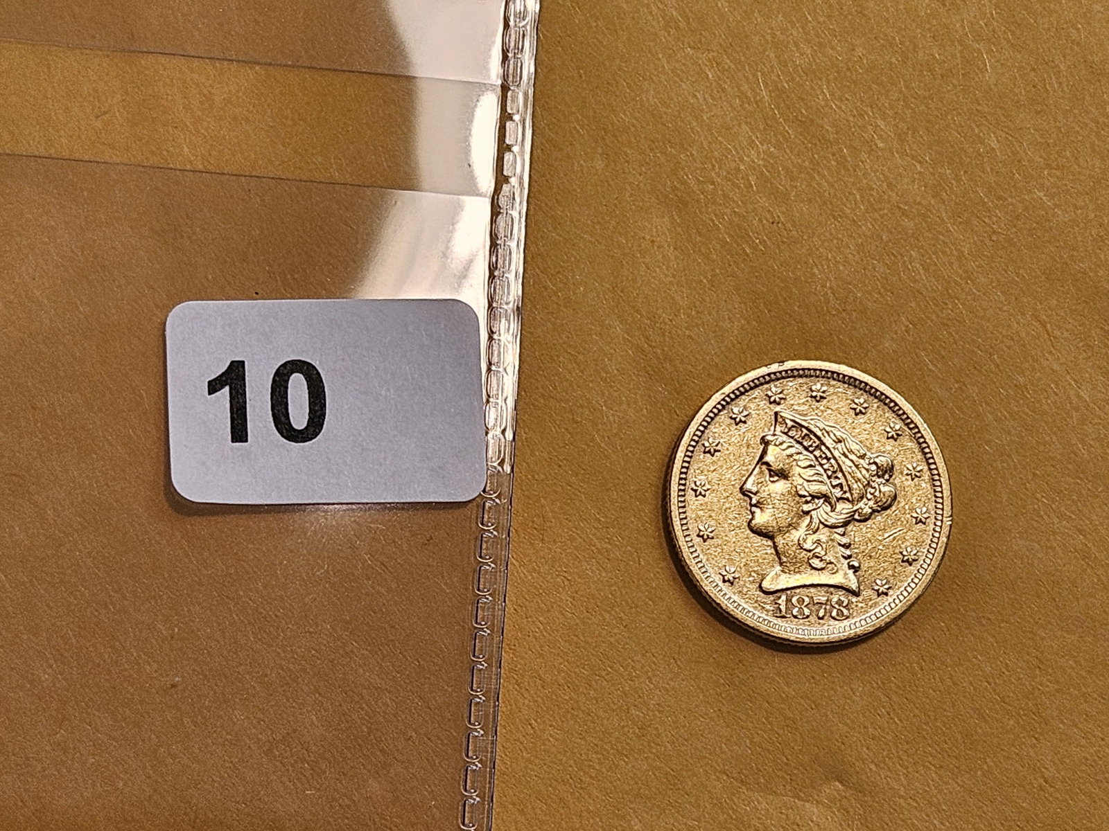 GOLD! Brilliant About Uncirculated Plus 1878-S Liberty Head Gold $2.5 Dollars - 2
