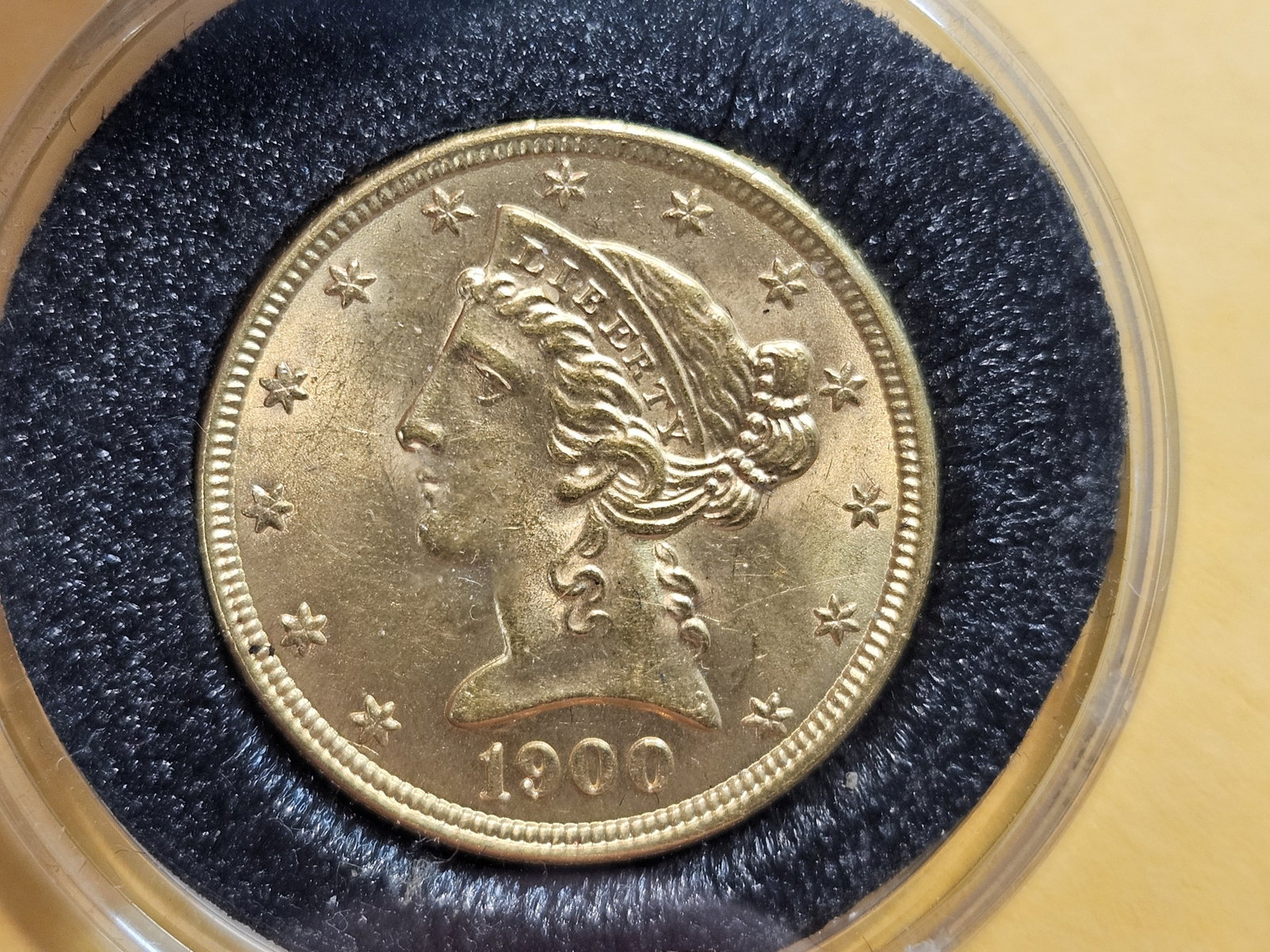 GOLD! Brilliant Uncirculated Plus 1900 Liberty Head Gold Five Dollars - 3