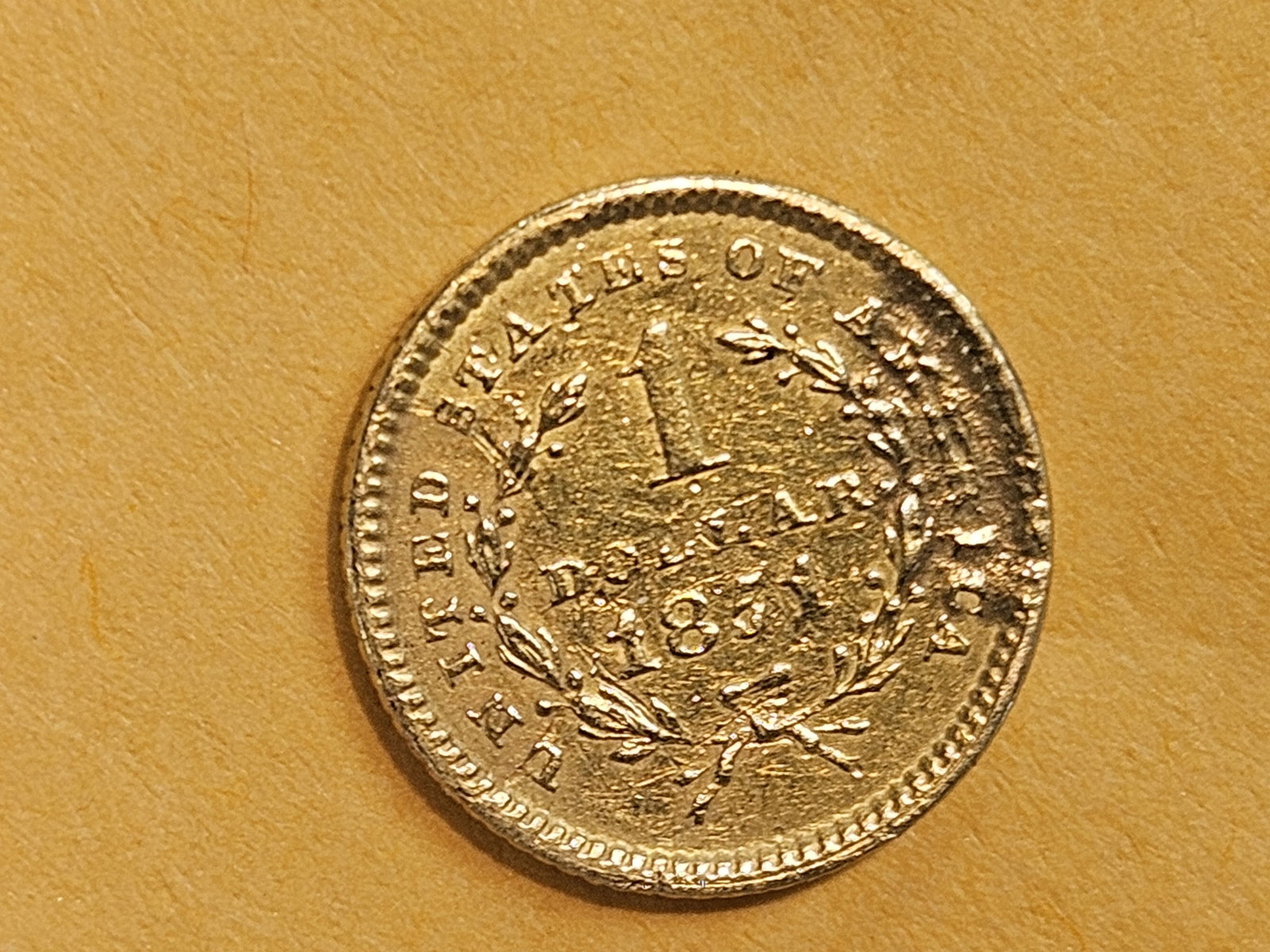 GOLD! Brilliant About Uncirculated plus - details 1851 Gold Dollar - 5