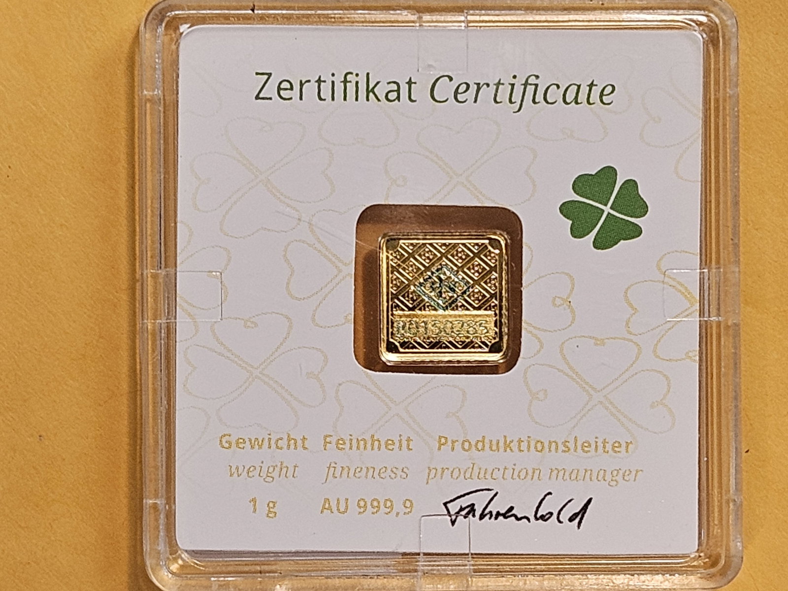GOLD! GEM One Gram .9999 fine gold bar - 3