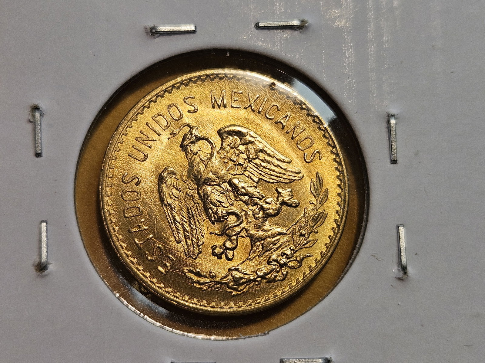 GOLD! GEM Brilliant Uncirculated 1955 Mexico Gold 5 pesos - 3