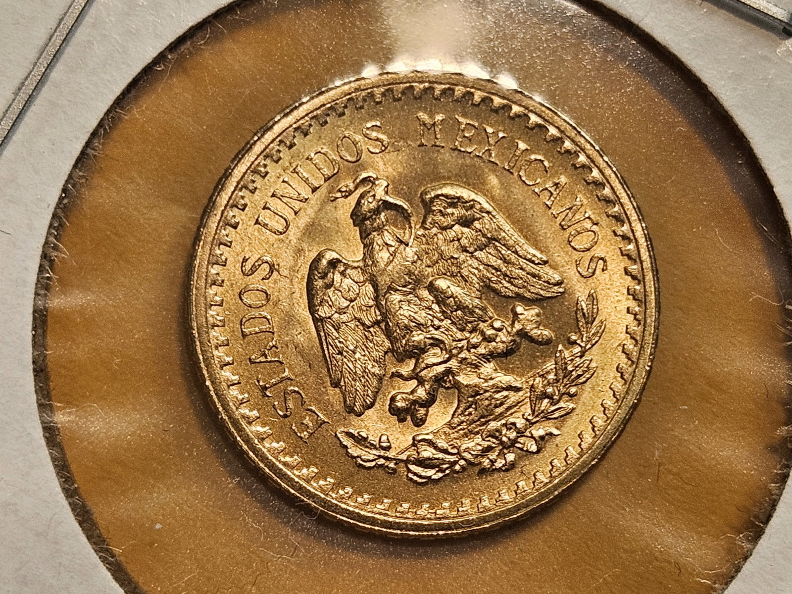 GOLD! GEM Brilliant Uncirculated 1945 Mexico Gold 2.5 pesos - 3