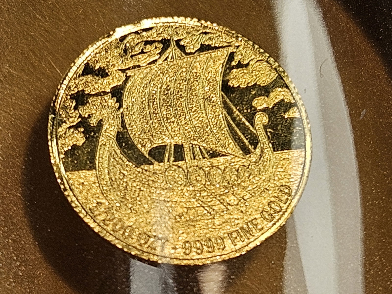 GOLD! GEM .9999 fine gold art round - 4