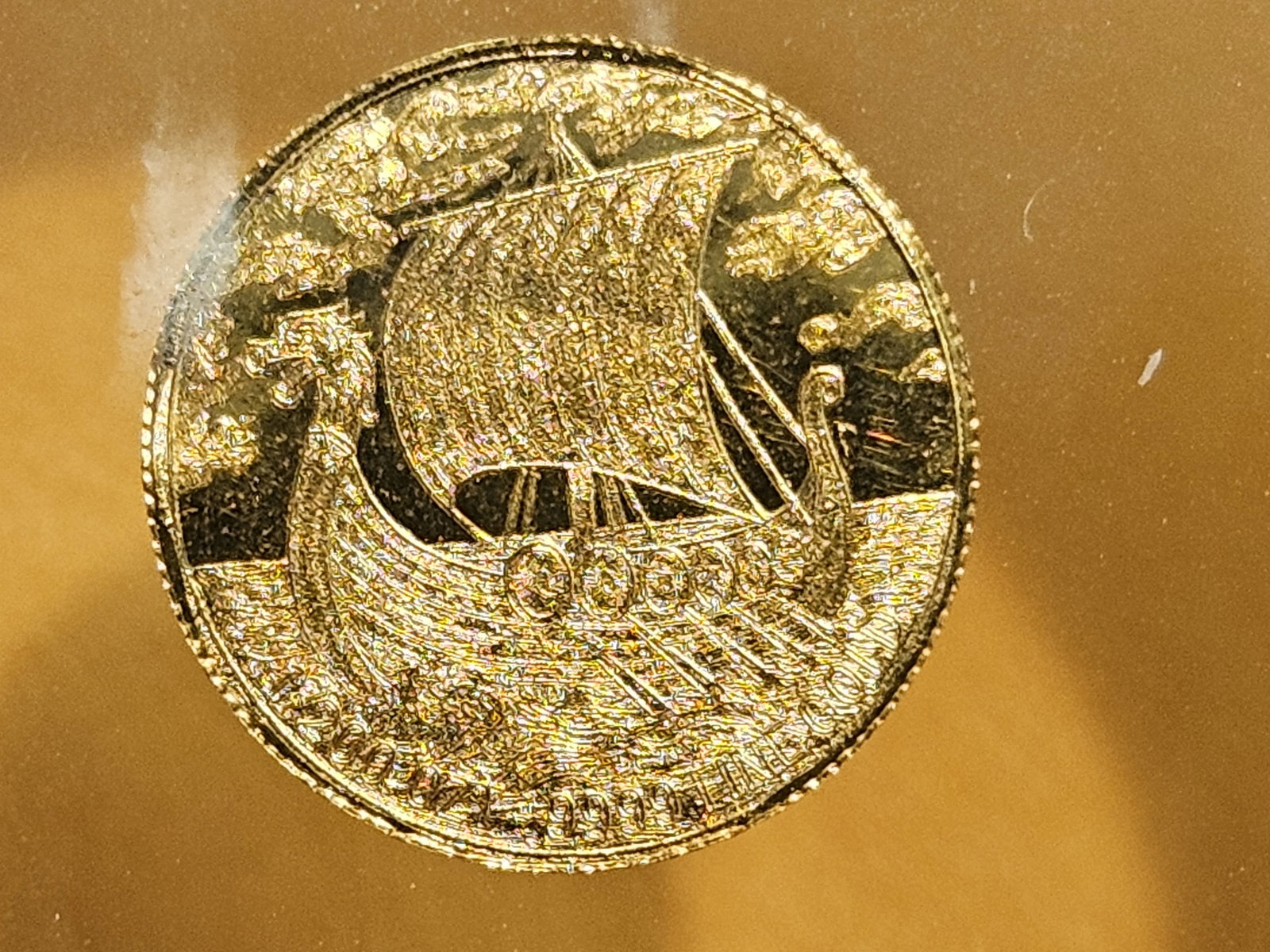 GOLD! GEM .9999 fine gold art round - 5