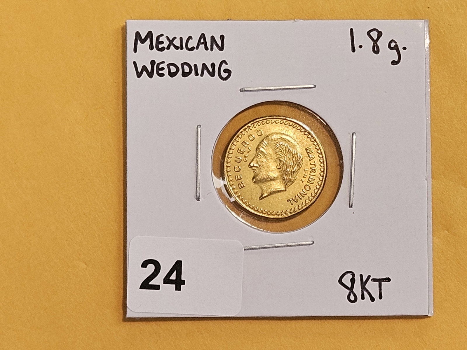 GOLD! GEM Mexican Wedding Token - 2