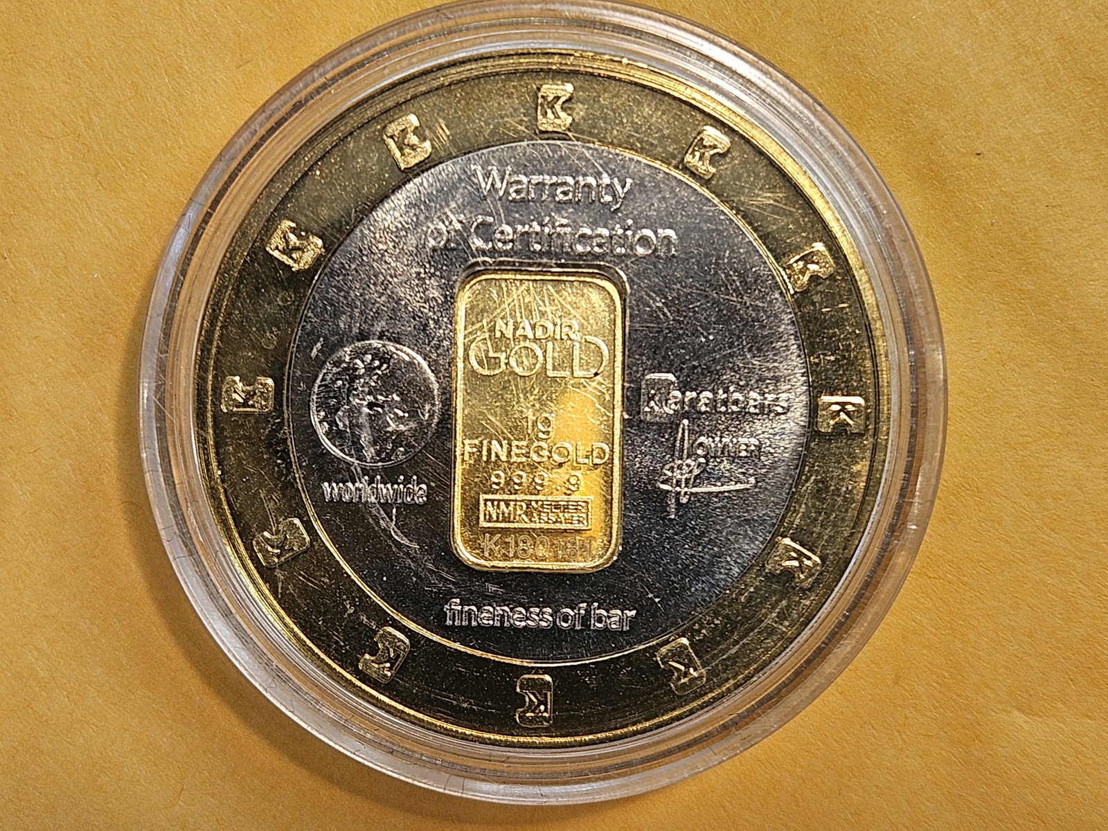 GOLD! Another Cool piece! NADIR Gold 1 Gram .9999 fine gold bar (1 of 8)