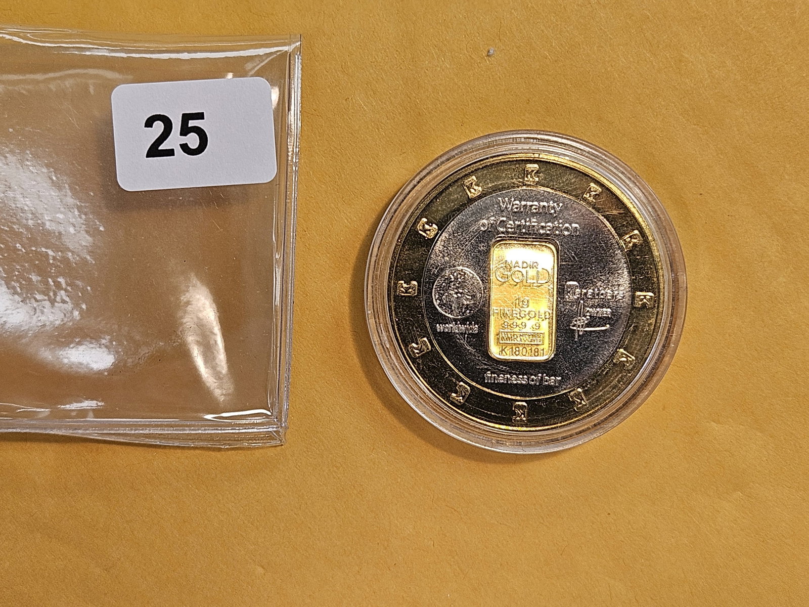 GOLD! Another Cool piece! NADIR Gold 1 Gram .9999 fine gold bar - 2