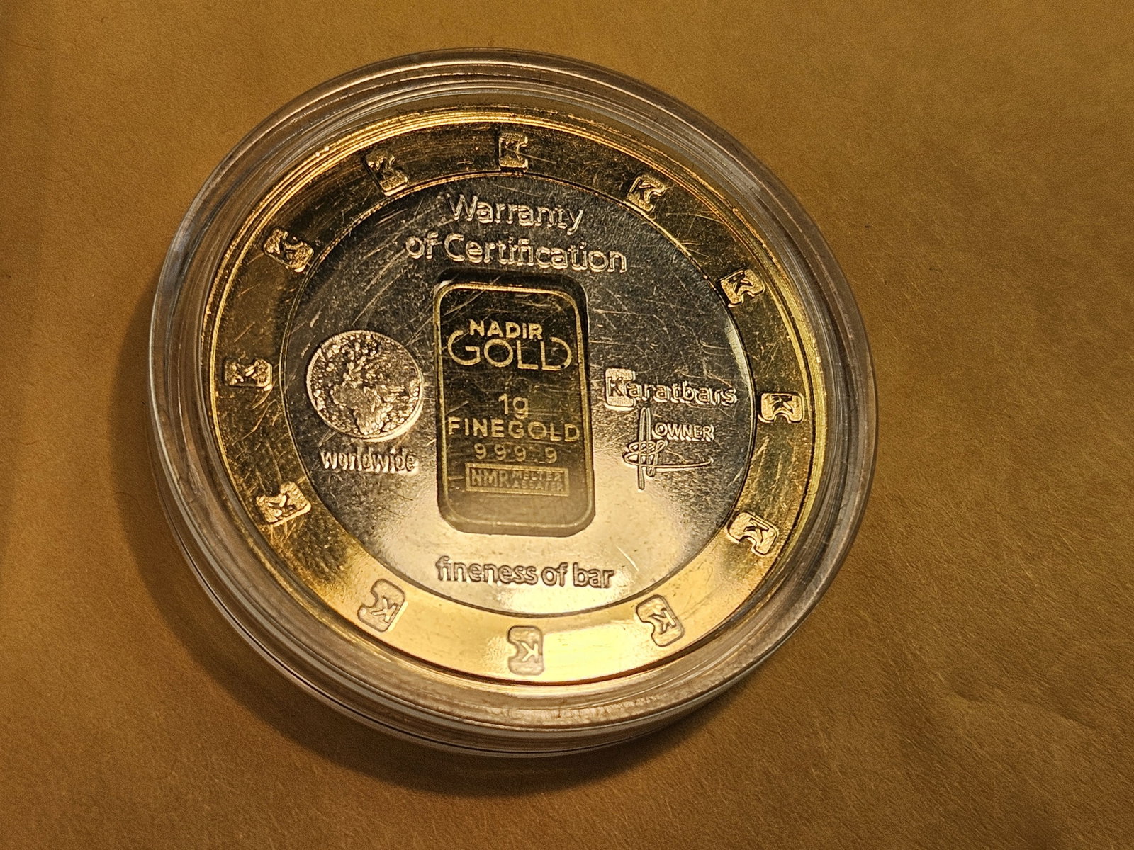 GOLD! Another Cool piece! NADIR Gold 1 Gram .9999 fine gold bar - 3