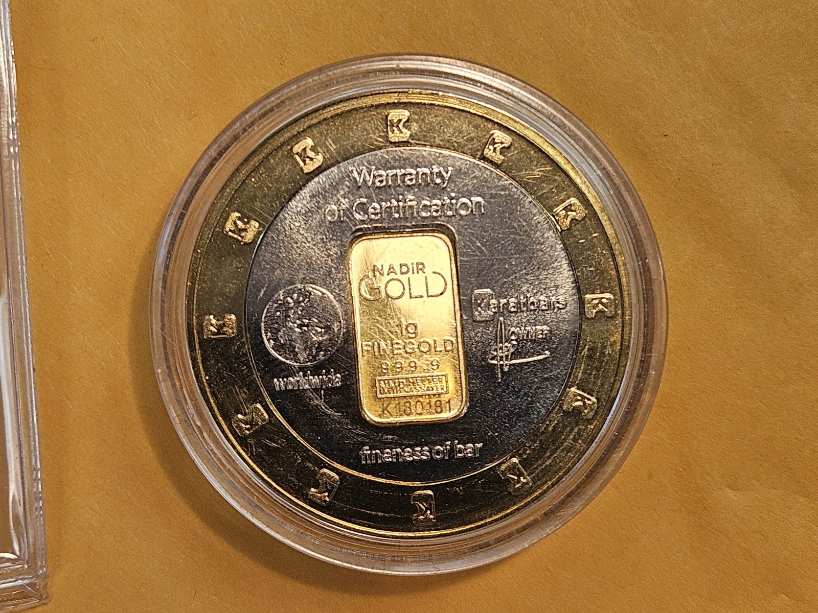 GOLD! Another Cool piece! NADIR Gold 1 Gram .9999 fine gold bar - 5