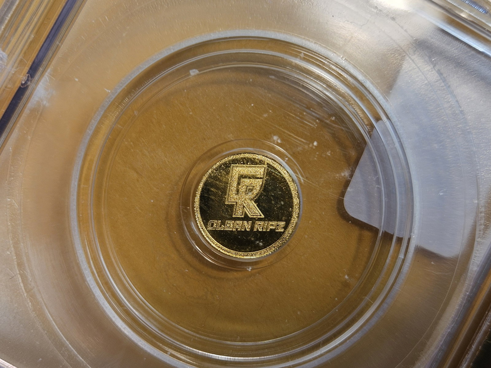 GOLD! PERFECT! ICG No Date One-Half Gram .9999 fine gold round in Mint State 70 Prooflike - 4