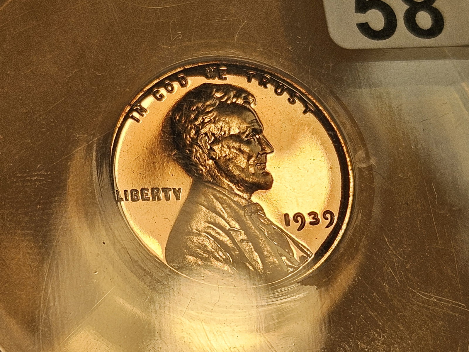 ** HIGHLIGHT ** Superb GEM ANACS 1939 Proof Wheat cent in Proof 67 RED - 3