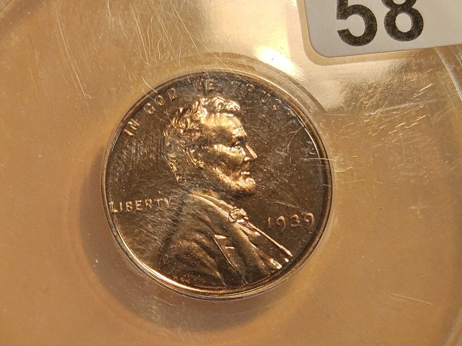 ** HIGHLIGHT ** Superb GEM ANACS 1939 Proof Wheat cent in Proof 67 RED - 6