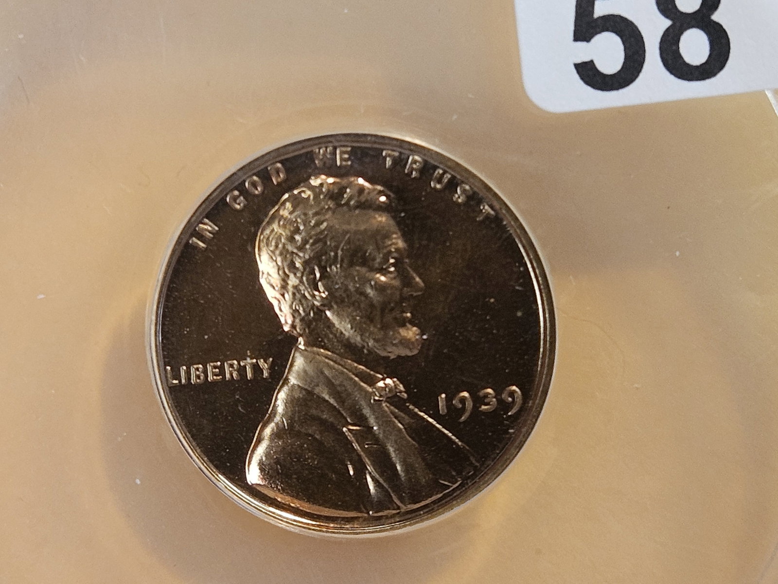 ** HIGHLIGHT ** Superb GEM ANACS 1939 Proof Wheat cent in Proof 67 RED - 7