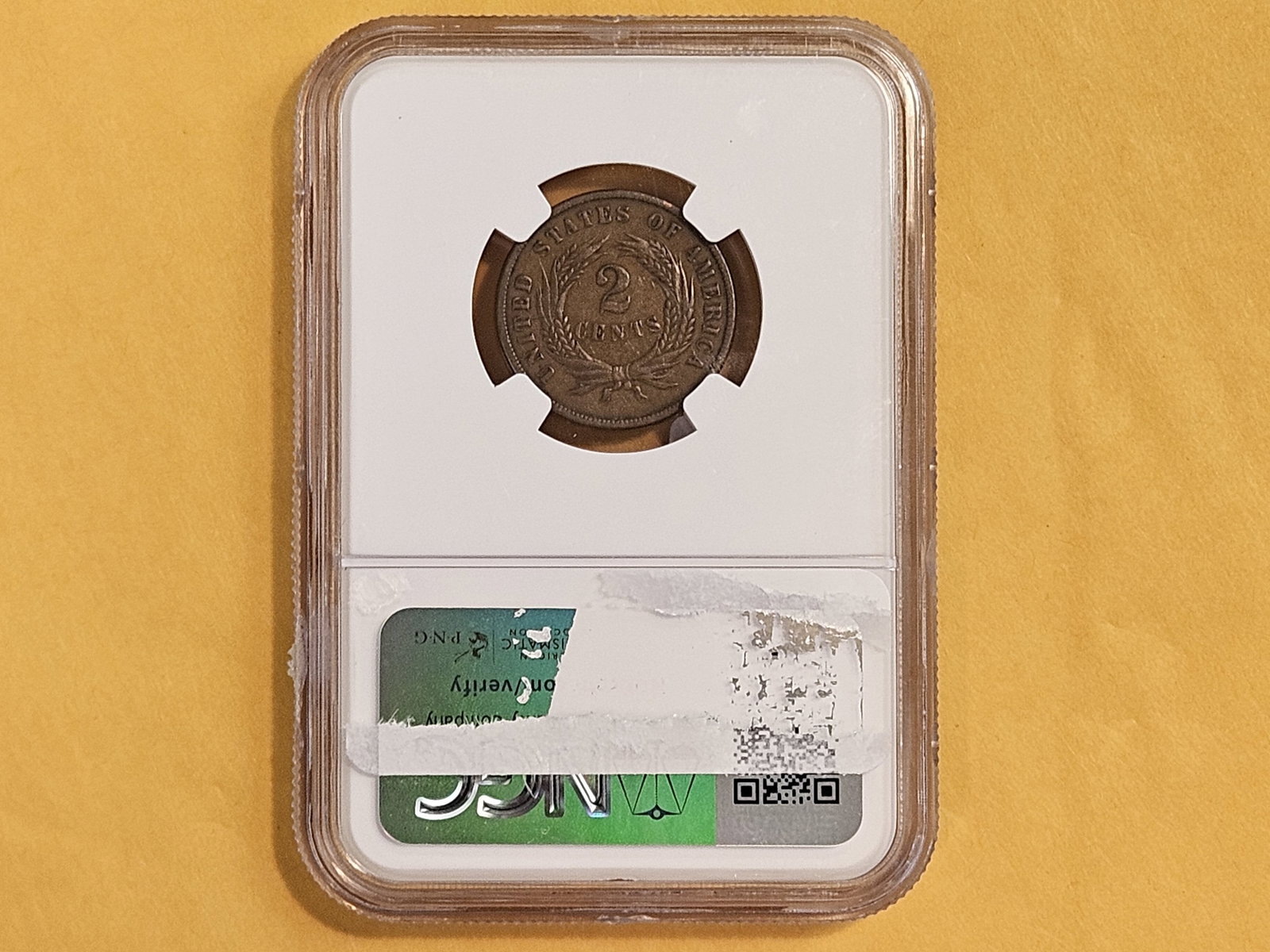 NGC 1871 Two Cent Piece in Very Fine - 30 Brown - 3