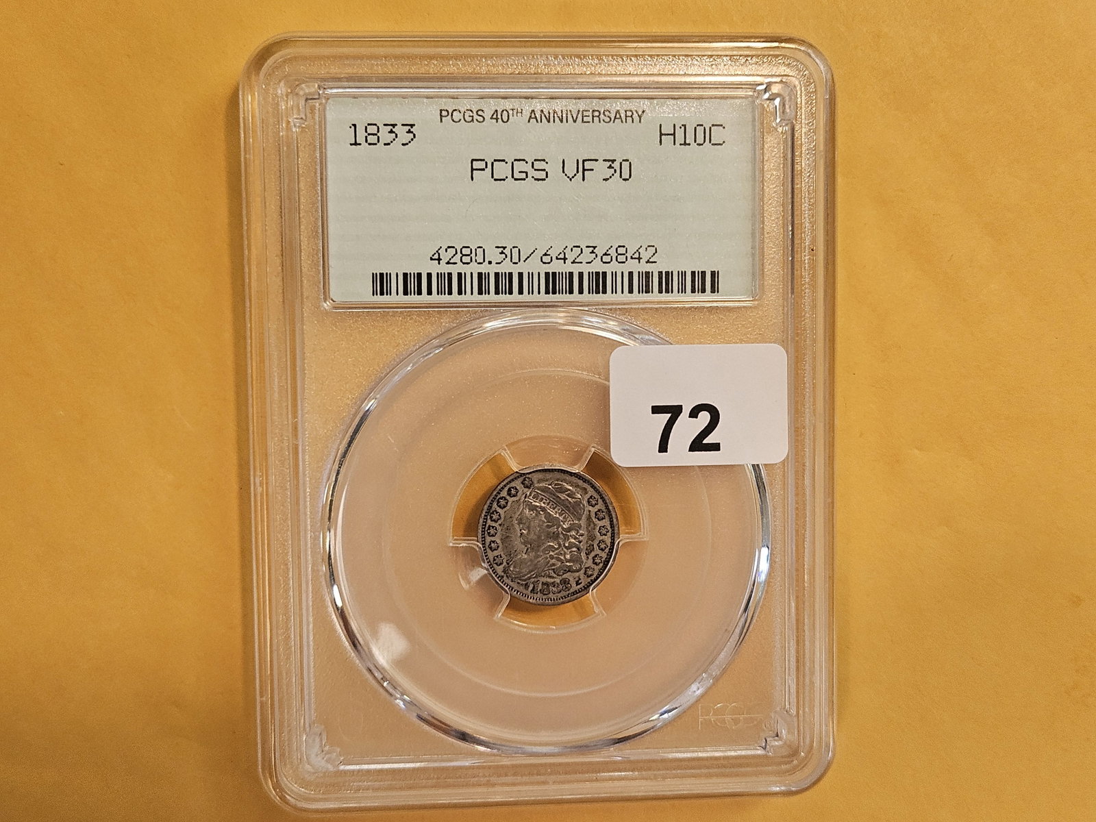 PCGS 1833 Capped Bust Half-Dime in Very Fine - 30 - 2