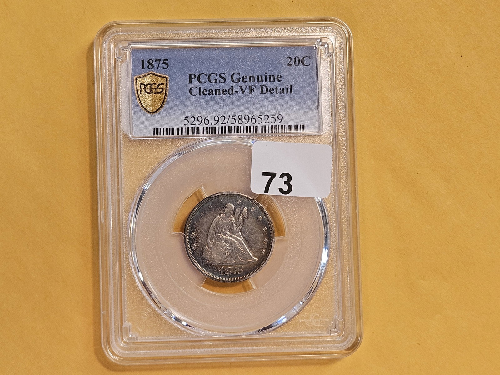 * Scarcer * PCGS 1875 Twenty Cent piece - 2