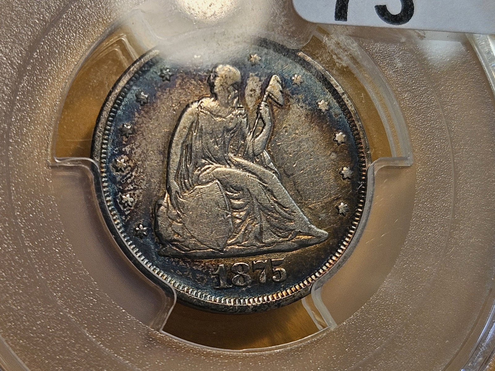 * Scarcer * PCGS 1875 Twenty Cent piece - 4
