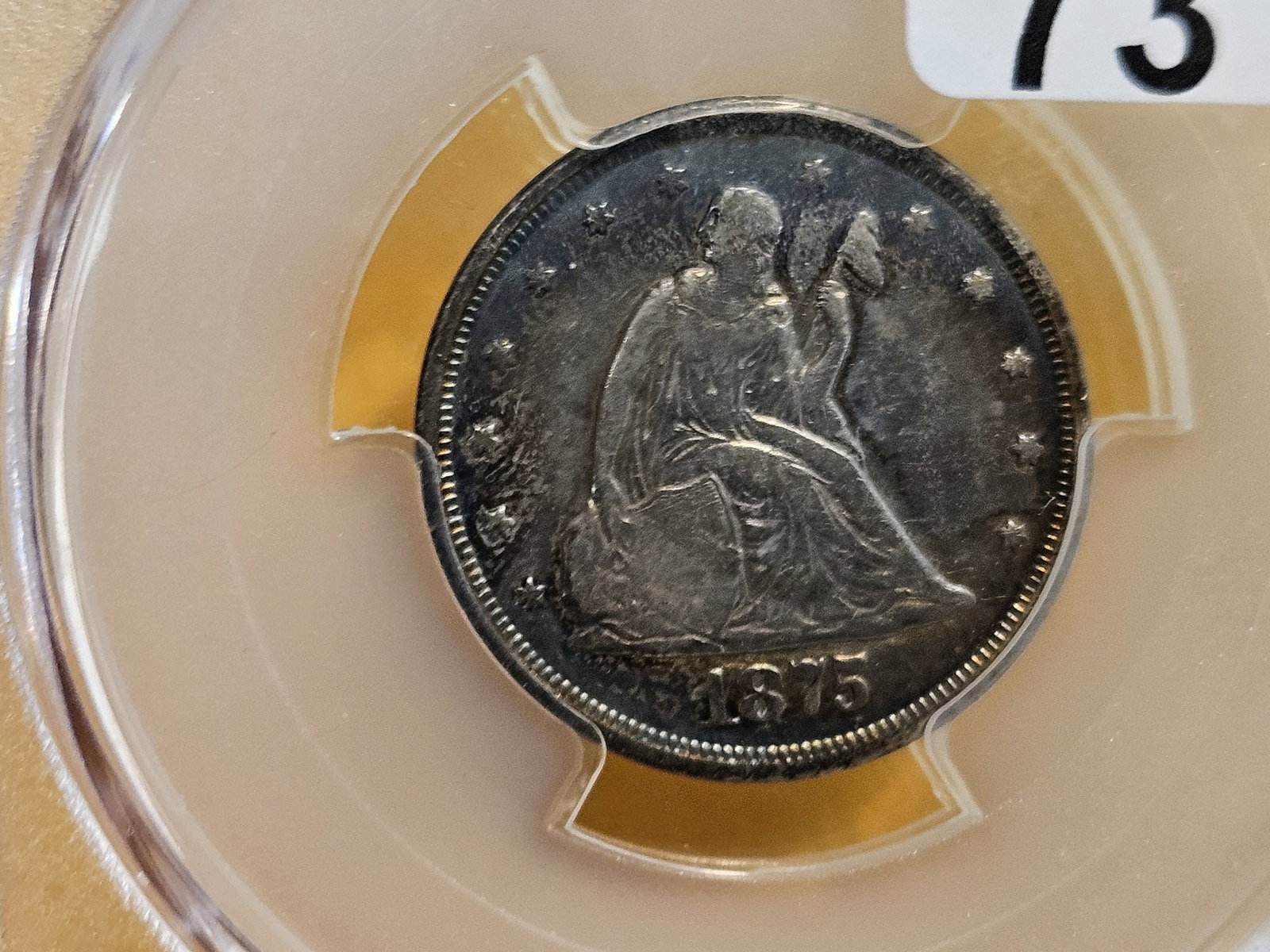 * Scarcer * PCGS 1875 Twenty Cent piece - 5