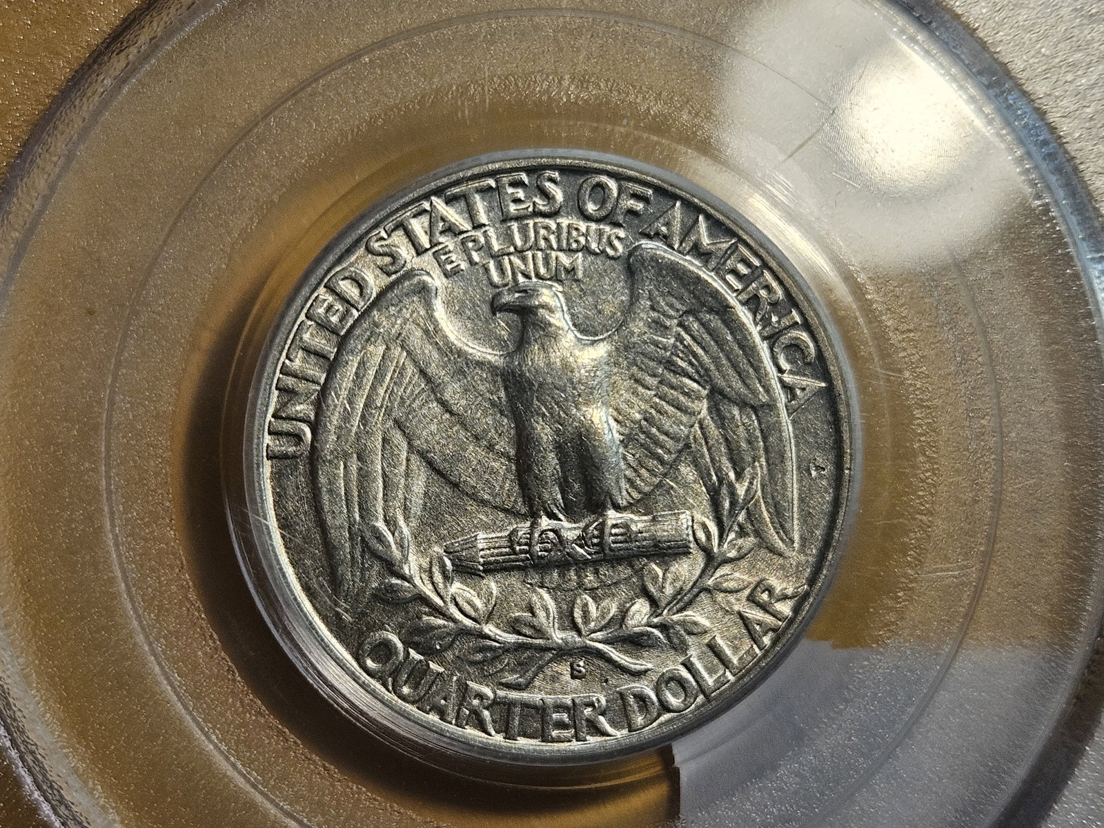 ** KEY DATE ** PCGS 1932-S Washington Quarter in About Uncirculated - 53 - 4