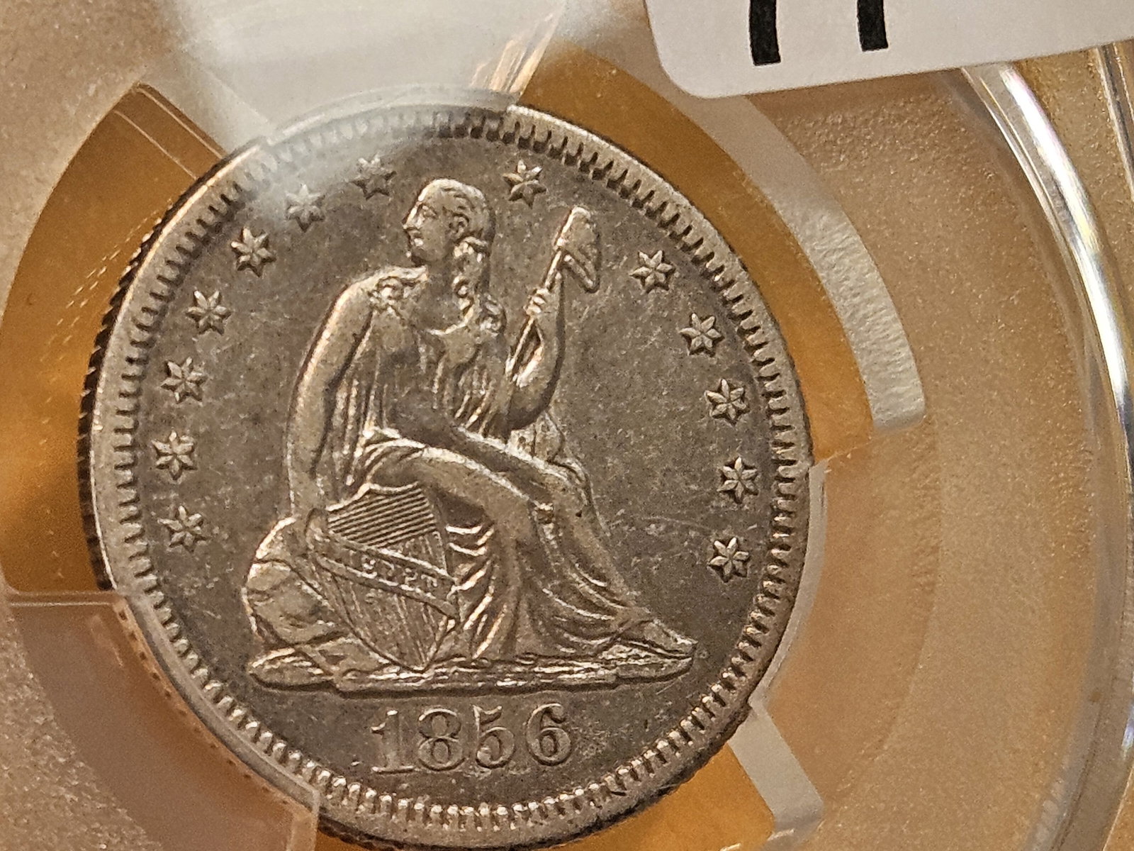 PCGS 1856-O Seated Liberty silver Quarter in Extra Fine - 40 - 3