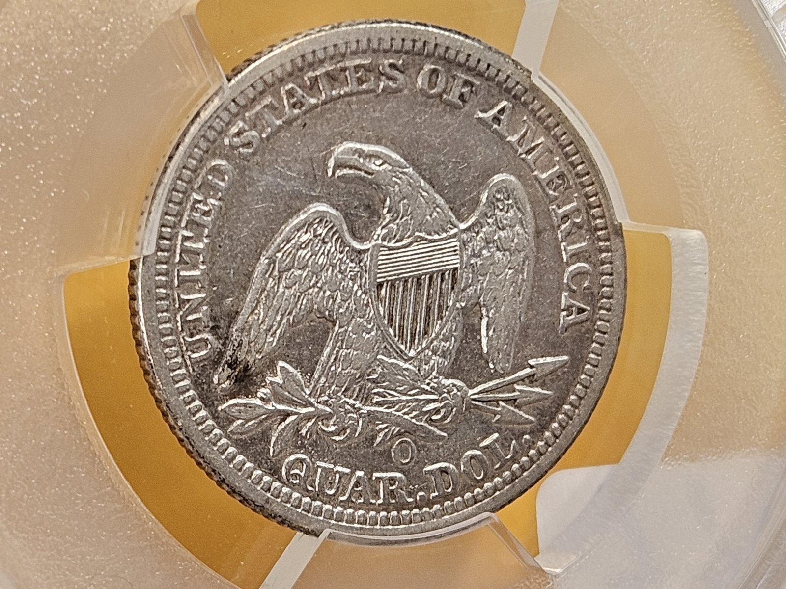 PCGS 1856-O Seated Liberty silver Quarter in Extra Fine - 40 - 5