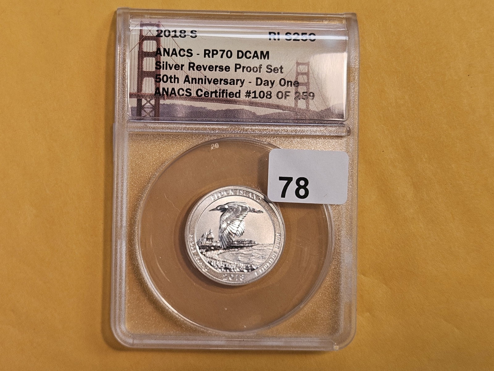PERFECT! ANACS 2018-S Silver Washington Quarter in Reverse Proof 70 Deep Cameo - 2