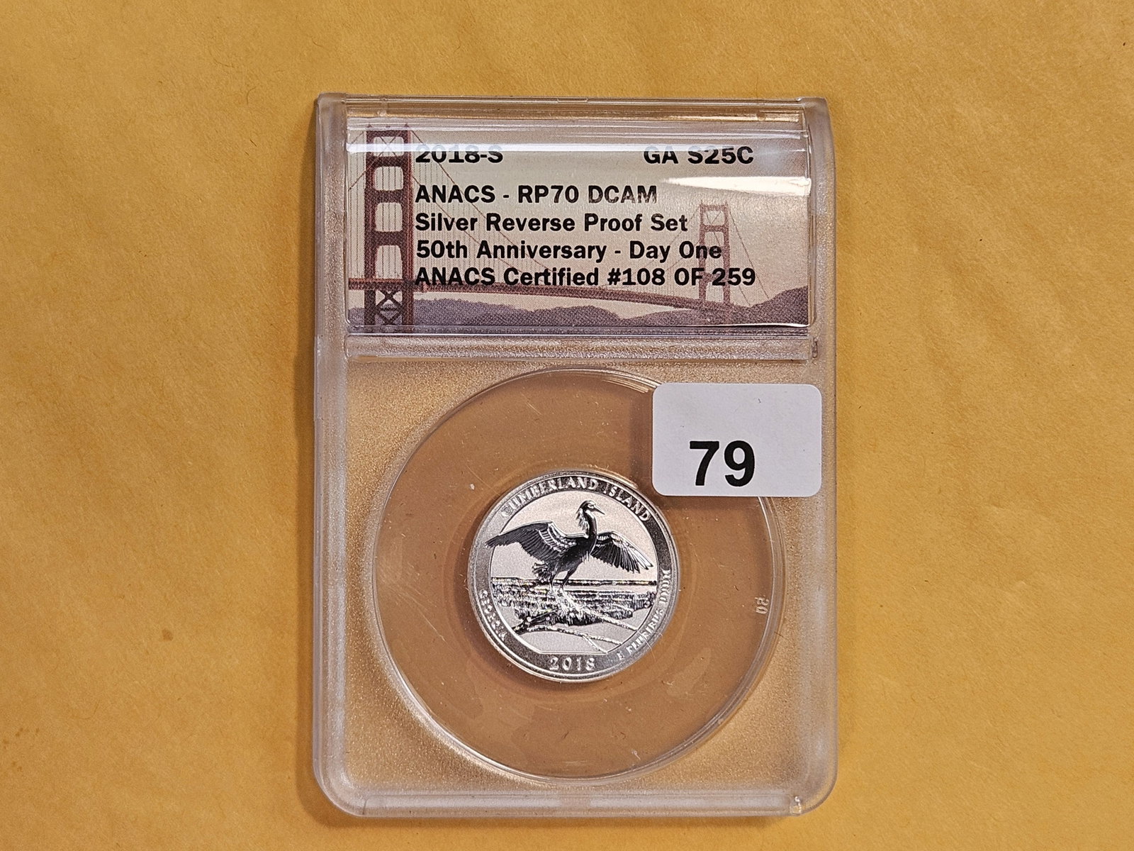 PERFECT! ANACS 2018-S Silver Washington Quarter in Reverse Proof 70 Deep Cameo - 2