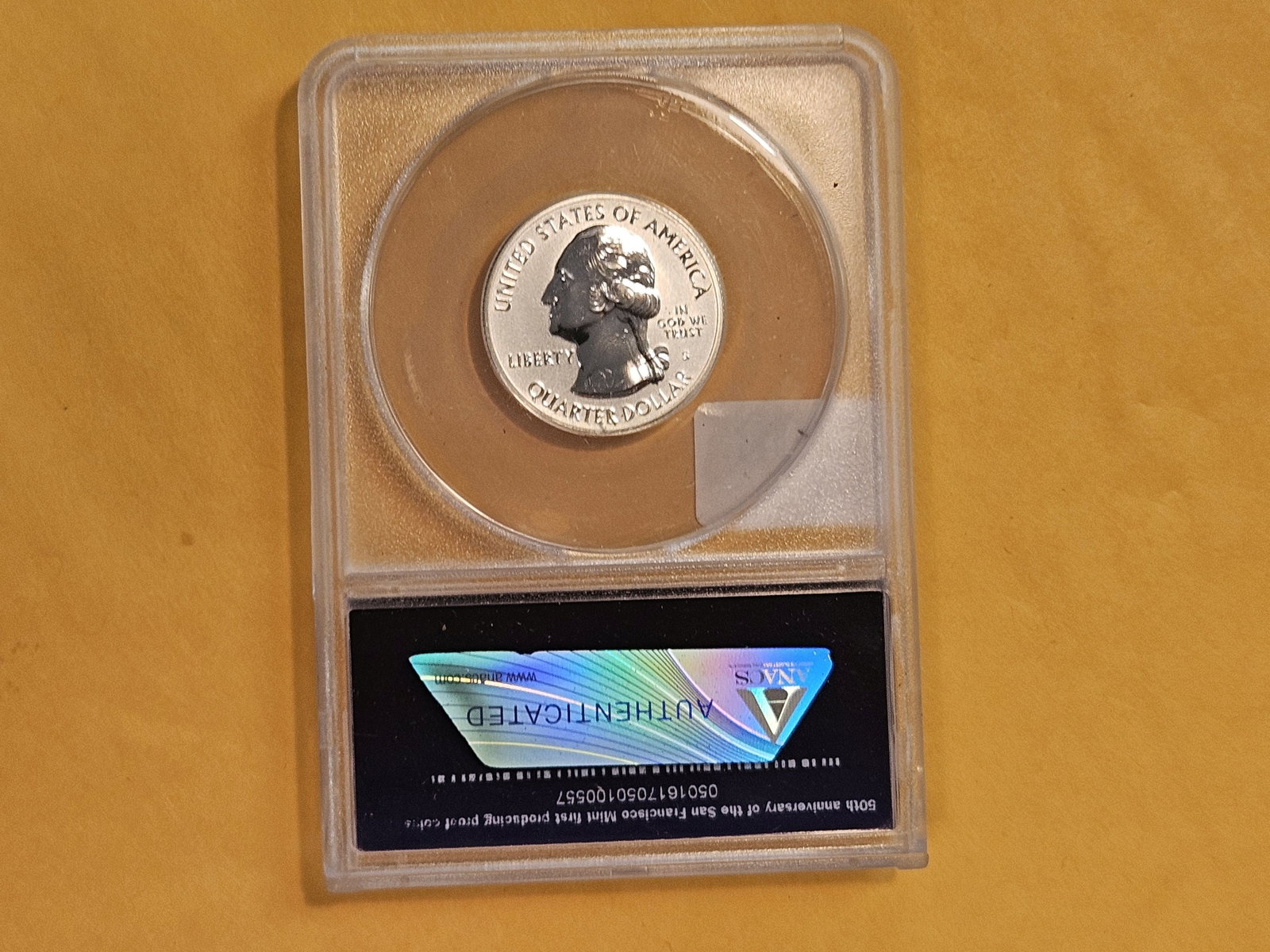 PERFECT! ANACS 2018-S Silver Washington Quarter in Reverse Proof 70 Deep Cameo - 3