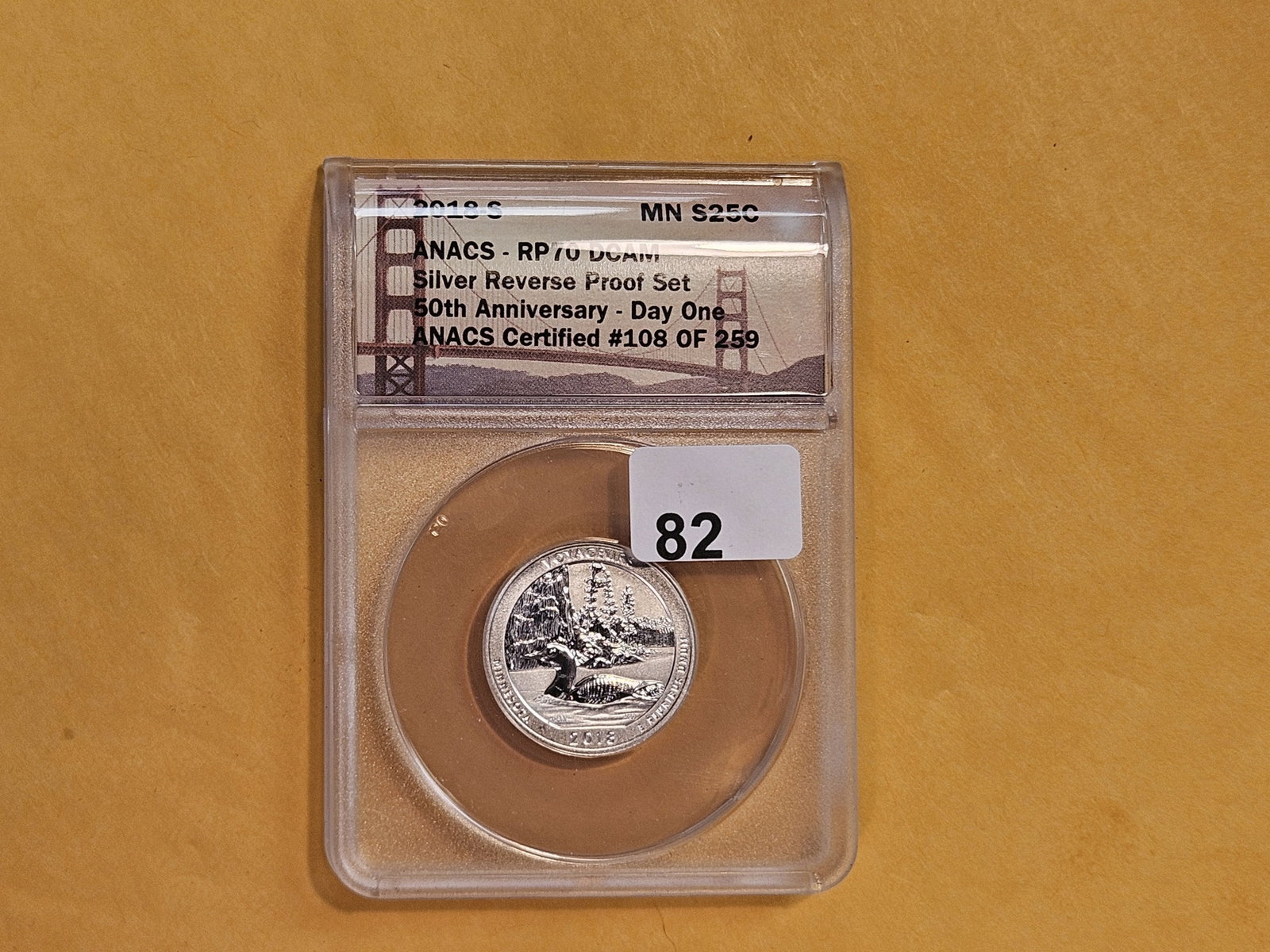 PERFECT! ANACS 2018-S Silver Washington Quarter in Reverse Proof 70 Deep Cameo - 2