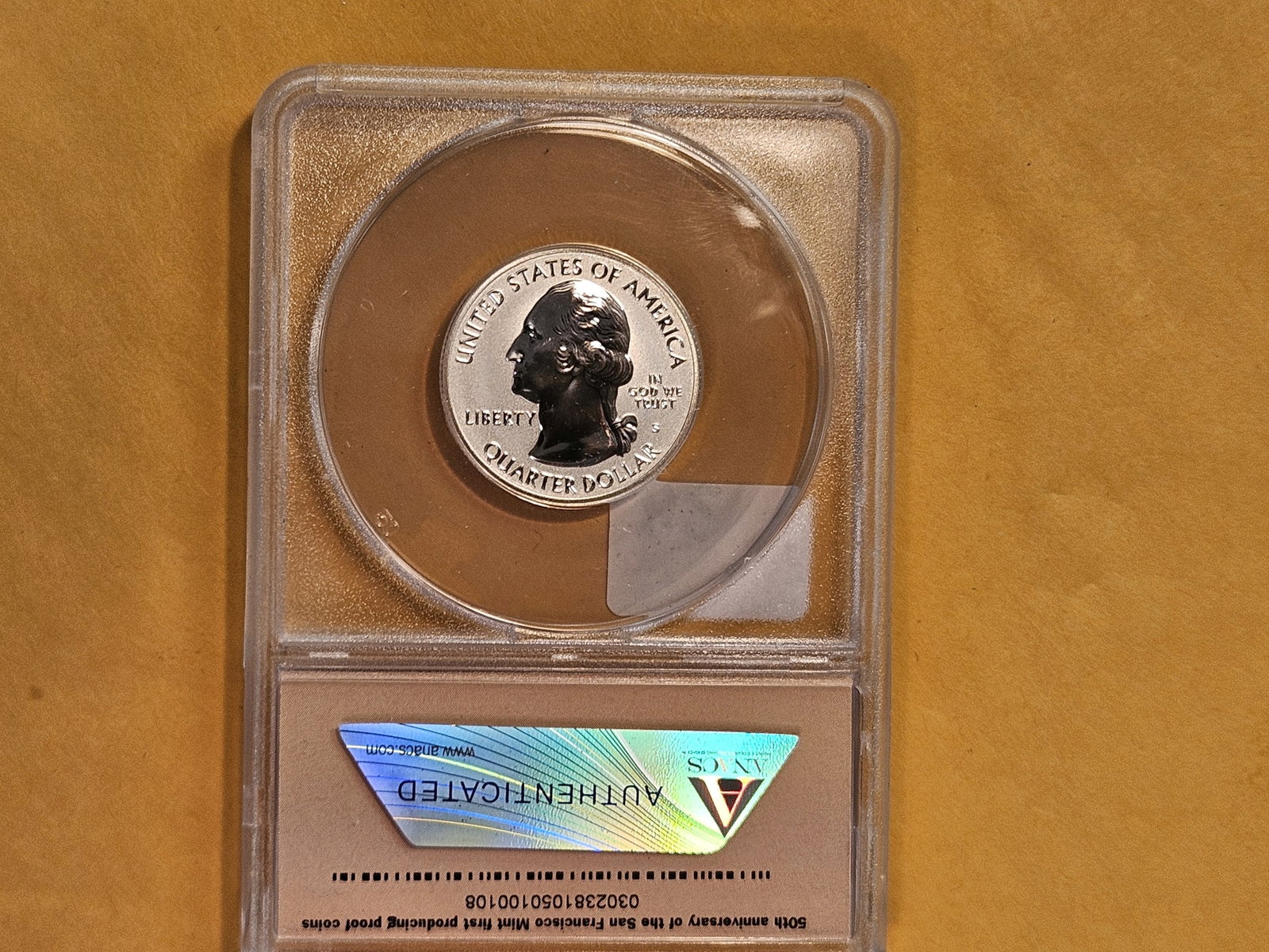 PERFECT! ANACS 2018-S Silver Washington Quarter in Reverse Proof 70 Deep Cameo - 3