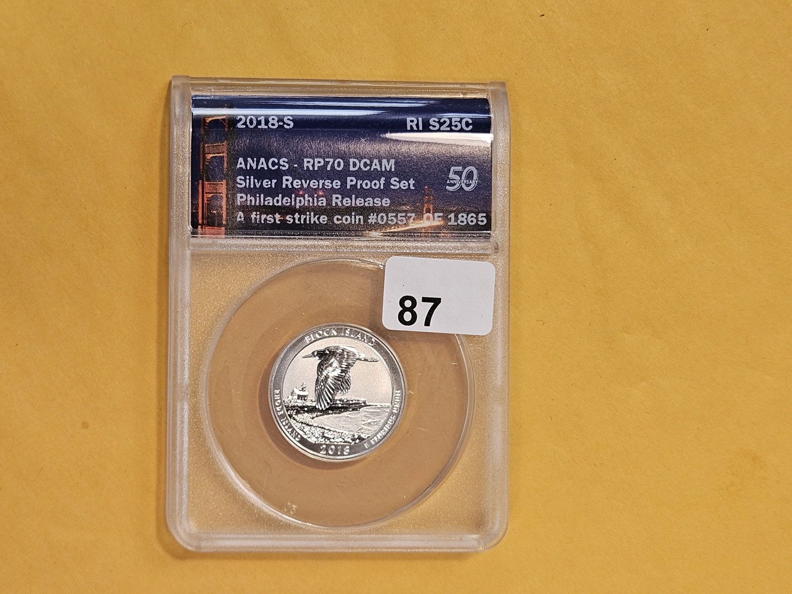 PERFECT! ANACS 2018-S Silver Washington Quarter in Reverse Proof 70 Deep Cameo - 2