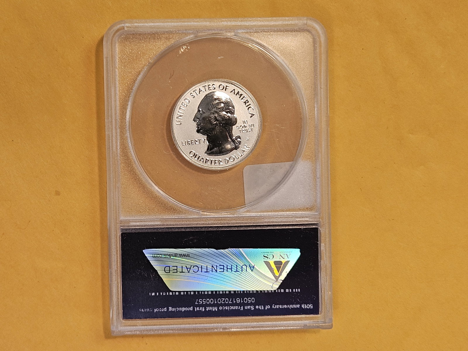 PERFECT! ANACS 2018-S Silver Washington Quarter in Reverse Proof 70 Deep Cameo - 3