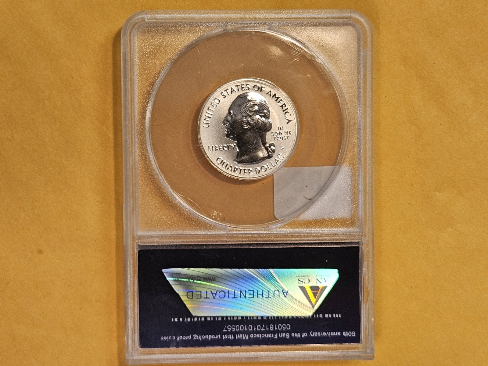 PERFECT! ANACS 2018-S Silver Washington Quarter in Reverse Proof 70 Deep Cameo - 3