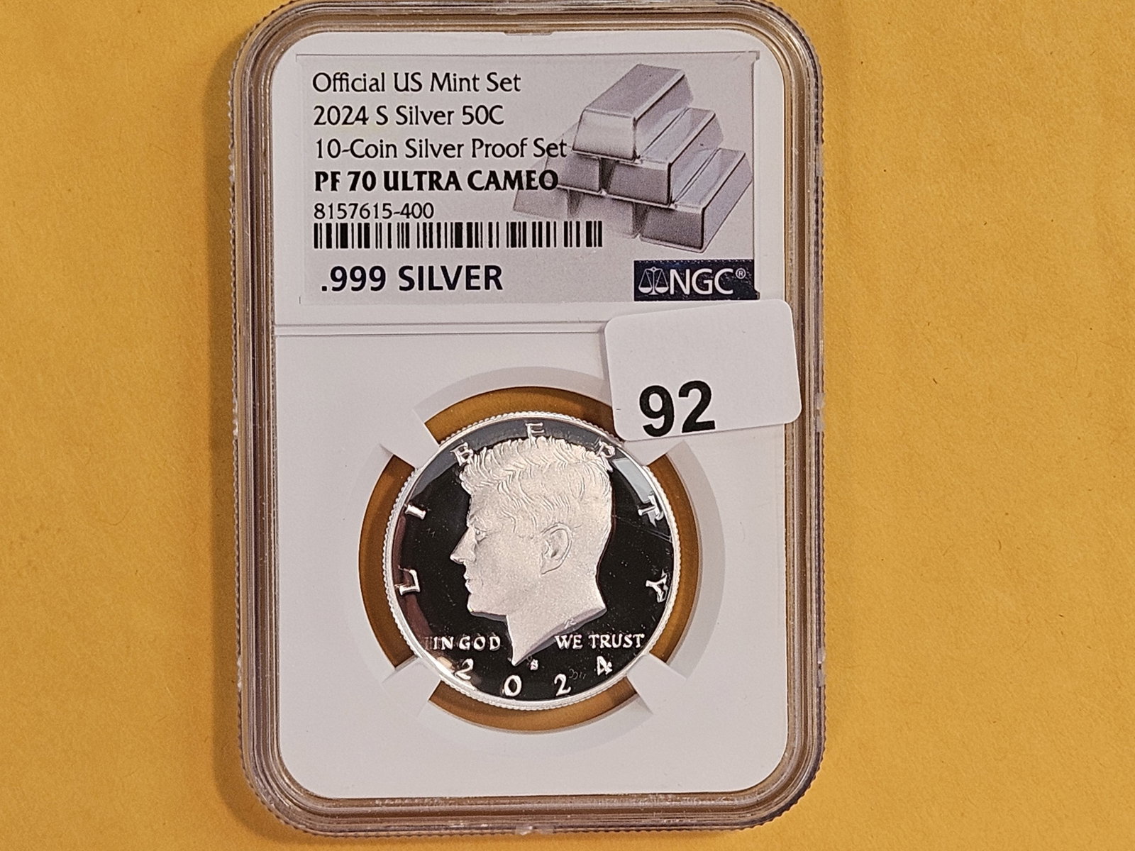 PERFECT! NGC 2024-S SILVER Kennedy half Dollar in Proof 70 Ultra Cameo - 2