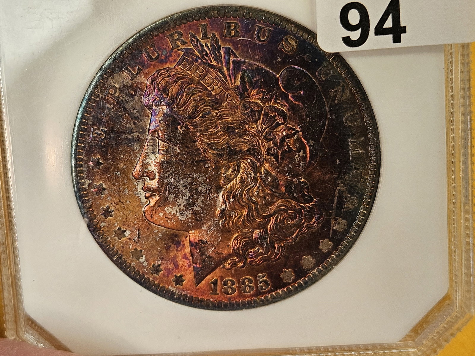 KILLER TONER! PCI 1885-O Morgan Dollar in Mint State 65 Plus - 10