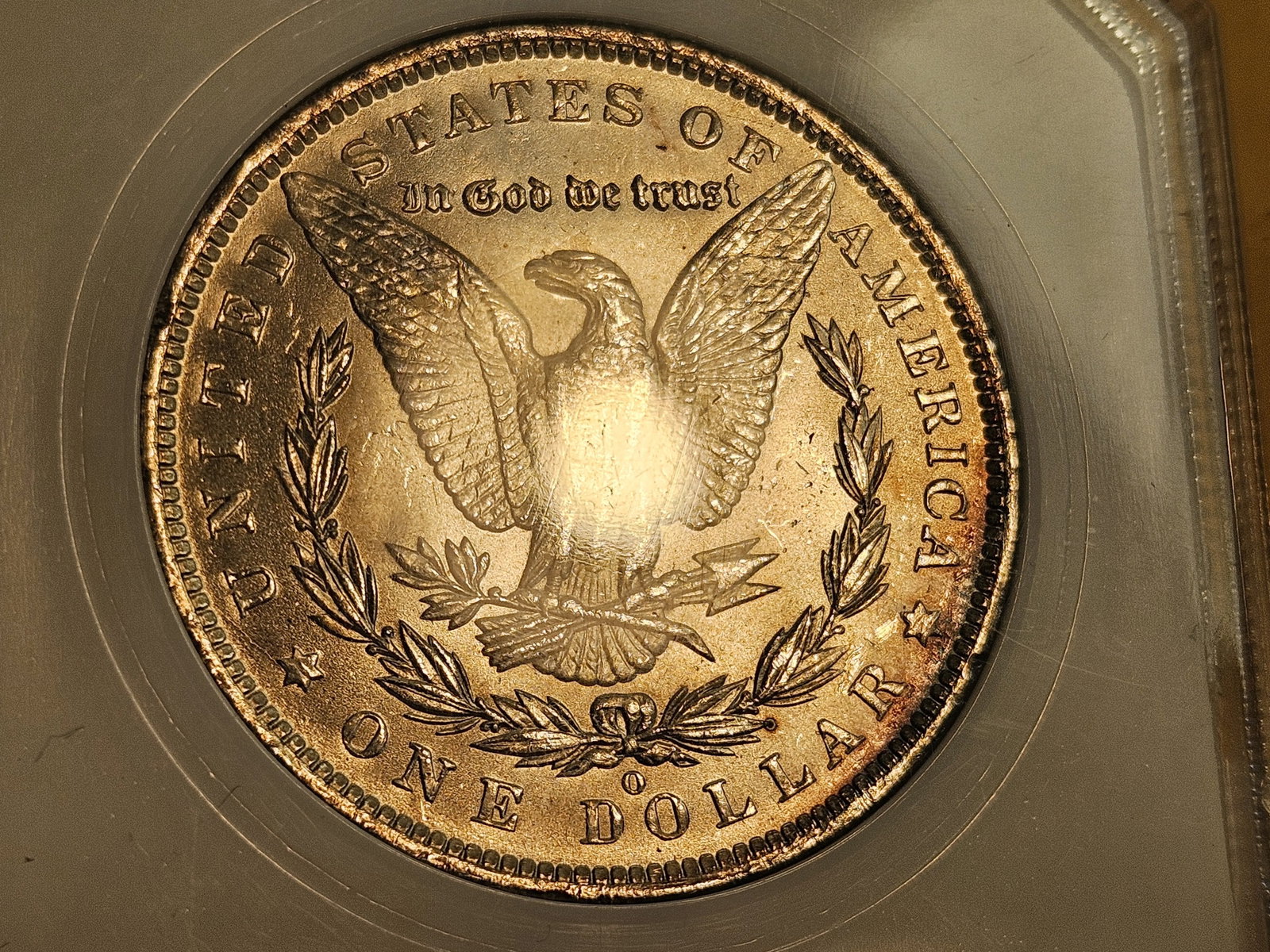 KILLER TONER! PCI 1885-O Morgan Dollar in Mint State 65 Plus - 12