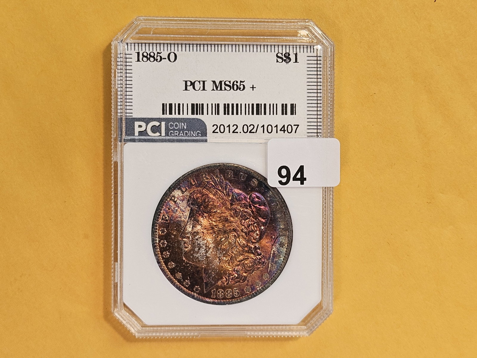 KILLER TONER! PCI 1885-O Morgan Dollar in Mint State 65 Plus - 2