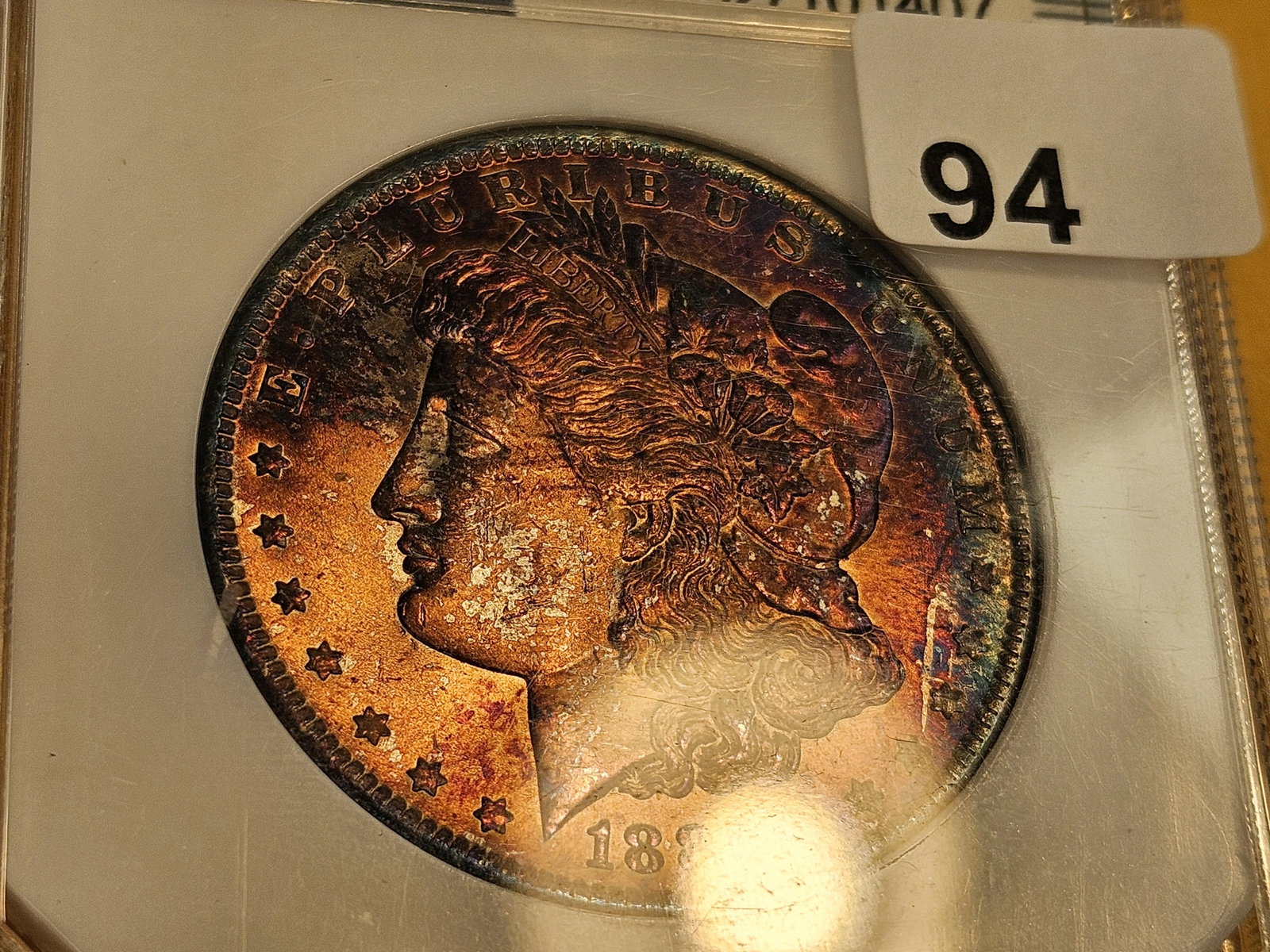 KILLER TONER! PCI 1885-O Morgan Dollar in Mint State 65 Plus - 3