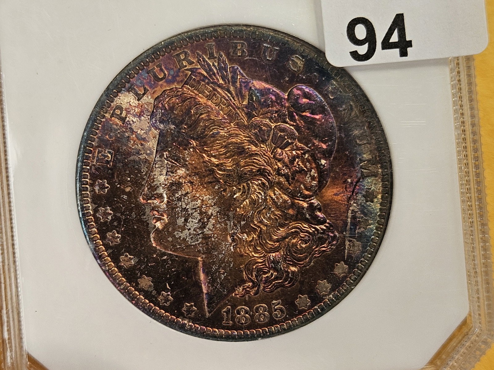 KILLER TONER! PCI 1885-O Morgan Dollar in Mint State 65 Plus - 8