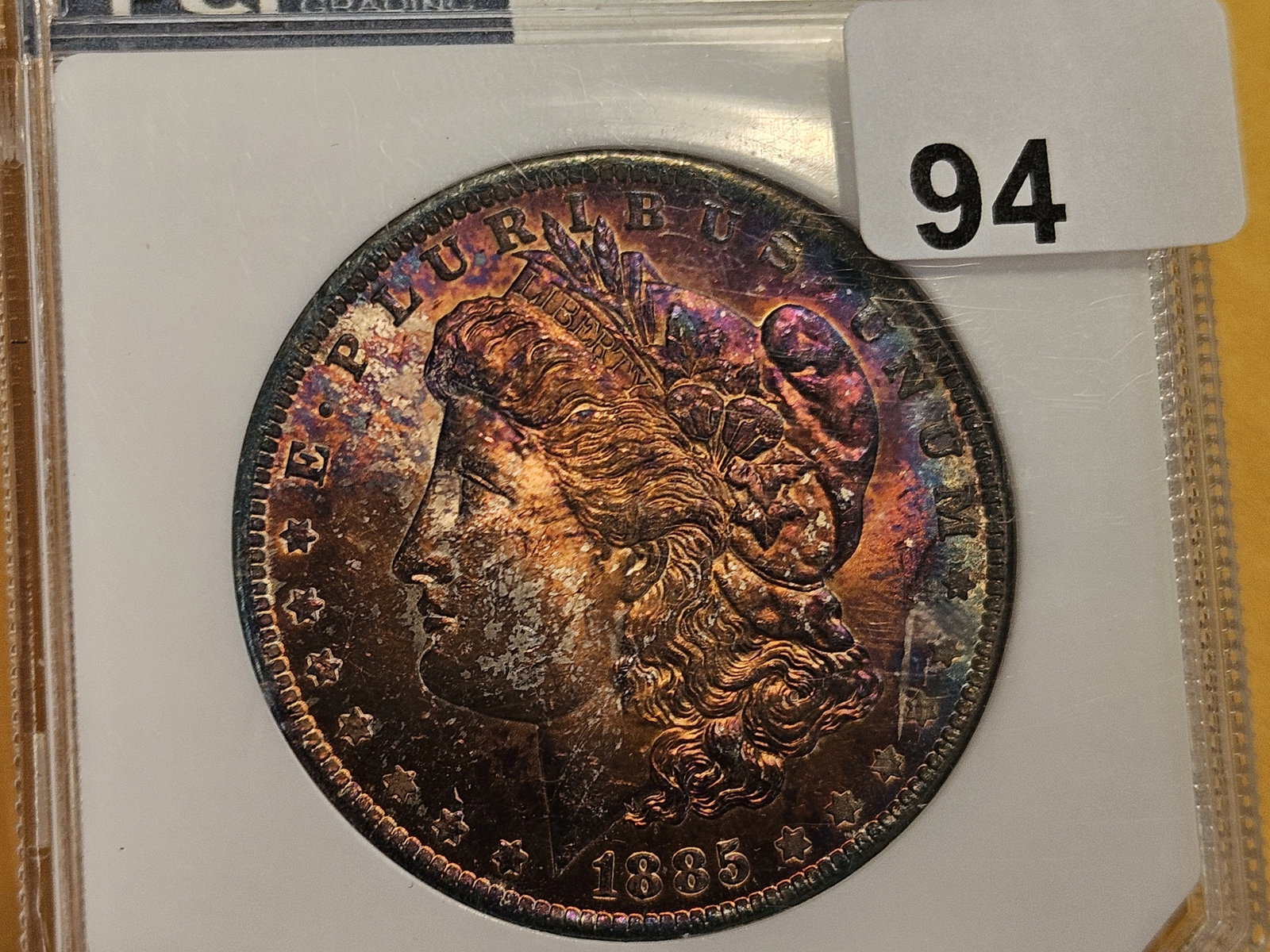 KILLER TONER! PCI 1885-O Morgan Dollar in Mint State 65 Plus - 9