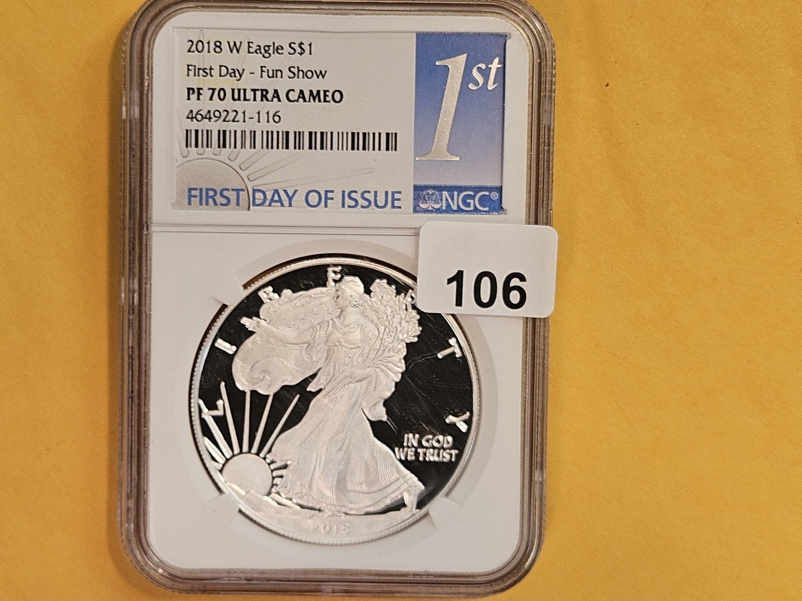 PERFECT! NGC 2018-W American Silver Eagle in Proof 70 Ultra Cameo: Perfect Grade