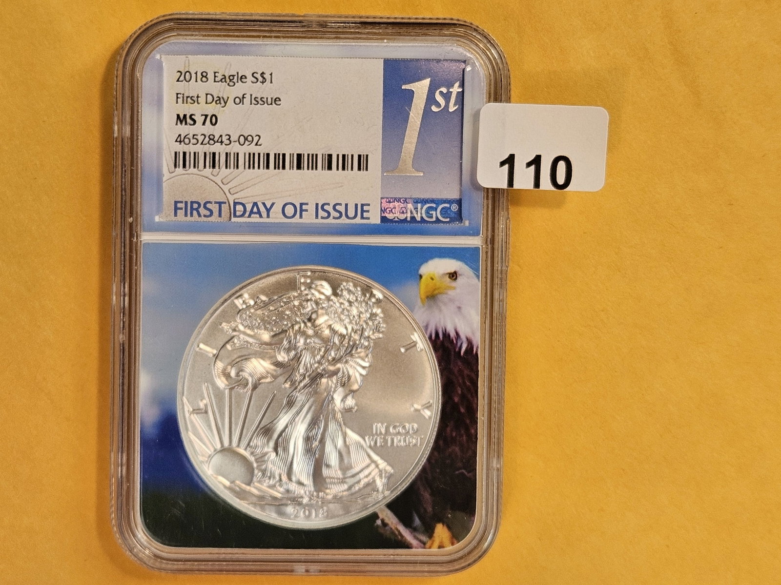 PERFECT! NGC 2018 American Silver Eagle in Mint State 70: Perfect Grade
