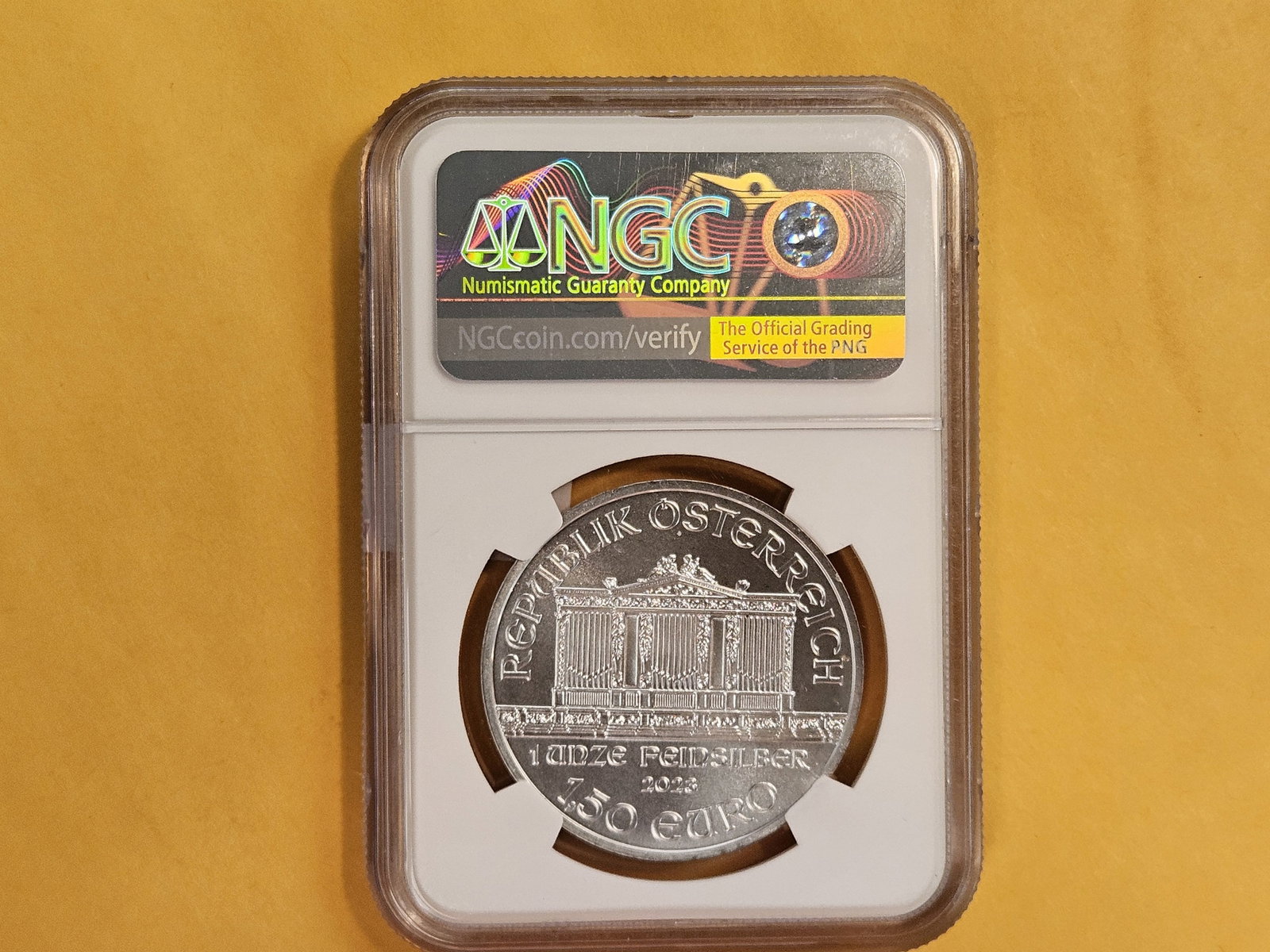 PERFECT! NGC 2023 Austria Silver 1.5 Euro in Mint State 70 - 2